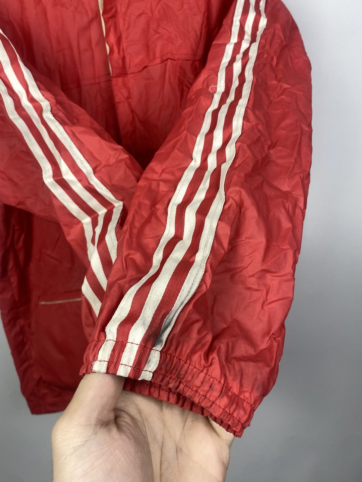 Adidas × Vintage Rare 80s Vintage AdidasTrack Rain Jacket Transformer Bag Size US S / EU 44-46 / 1 - 5 Thumbnail