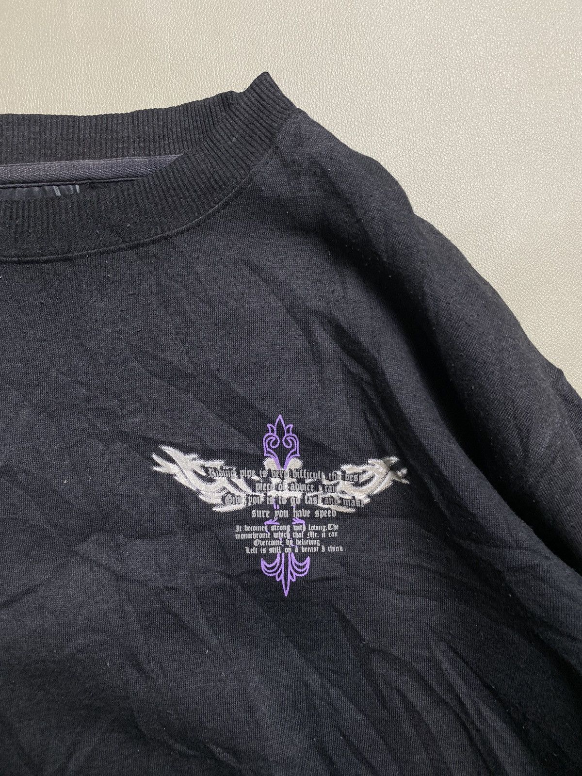 14th Addiction × KMRii × Yasuyuki Ishii Y2K Undefined Poem Goth Sweatshirt Size US M / EU 48-50 / 2 - 4 Thumbnail