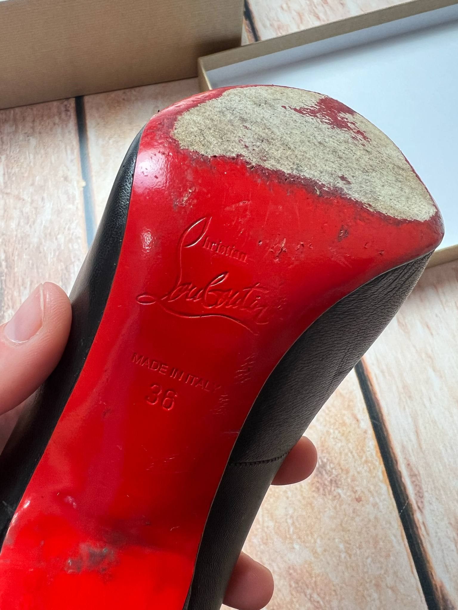 Christian Louboutin Christian Louboutin apostrophy pump 100 napad leather hells Size US 6 / IT 36 - 2 Thumbnail