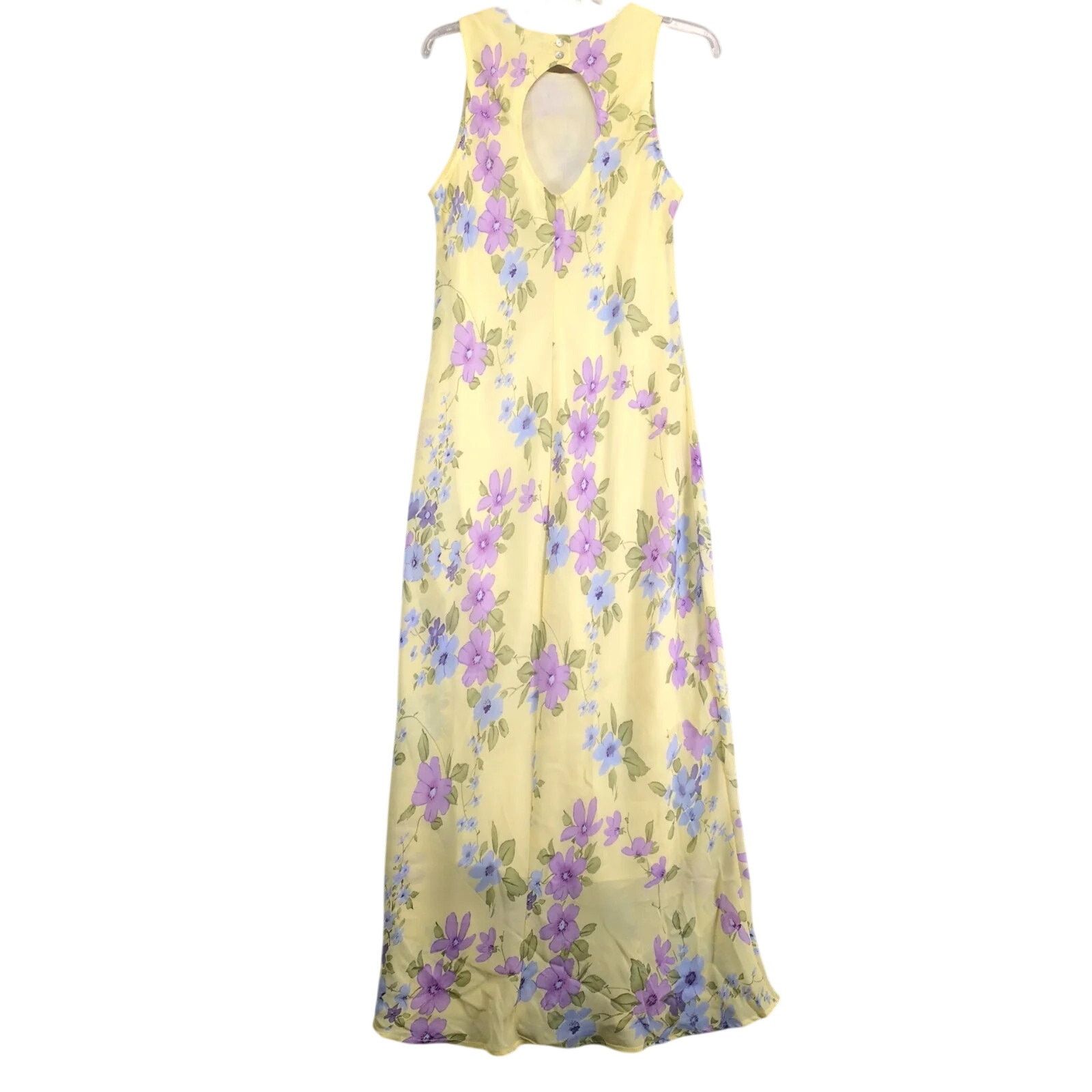 Vintage California Concepts Yellow Floral Sleeveless Maxi Dress Sz11 Size M / US 6-8 / IT 42-44 - 2 Thumbnail