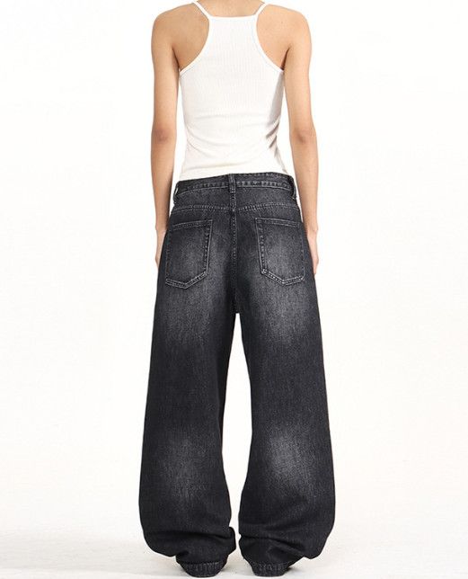Vintage American retro studded washed straight leg jeans Size US 32 / EU 48 - 5 Thumbnail