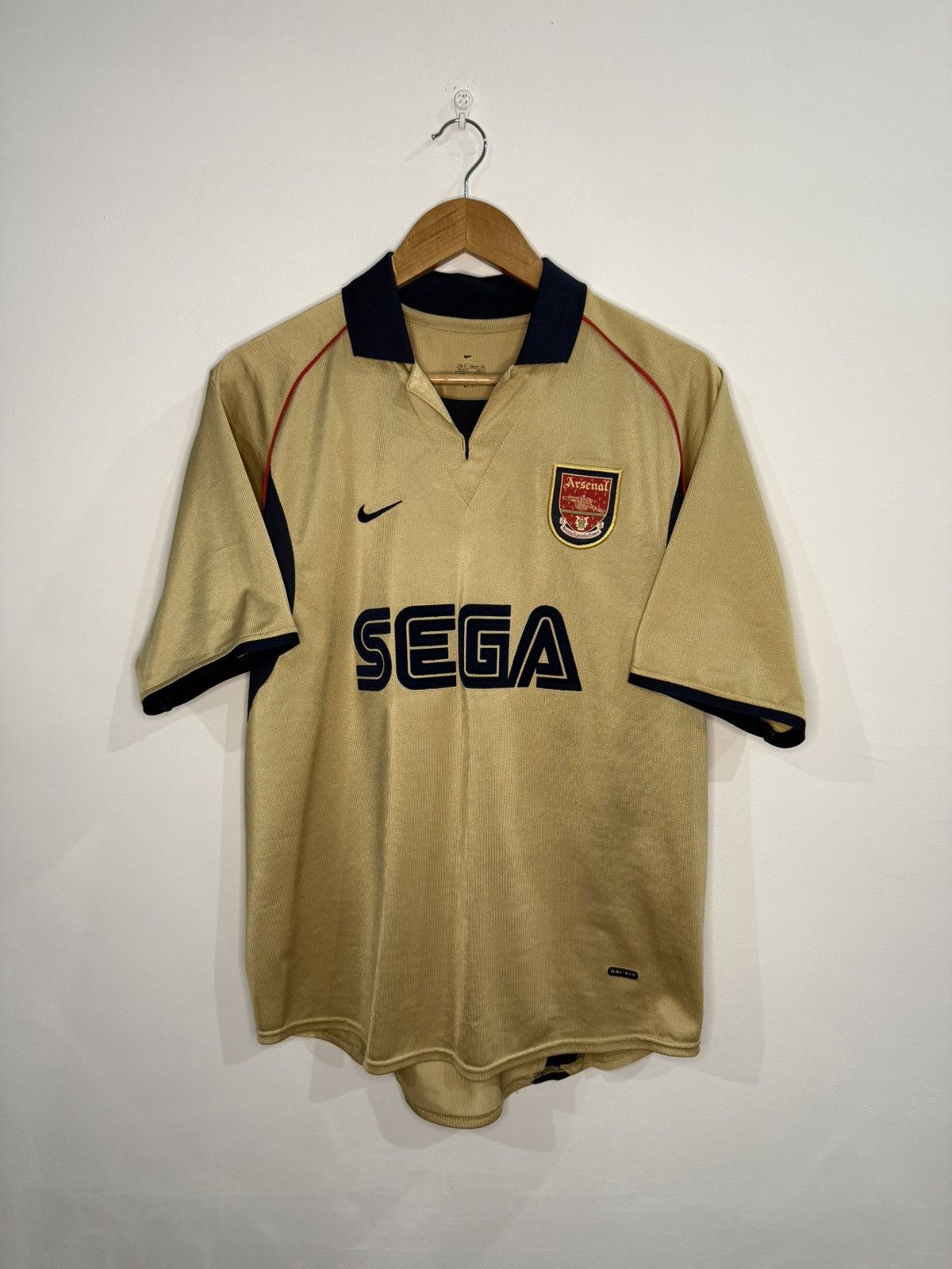 Nike × Vintage Arsenal 2001 2002 away jersey gold sega retro