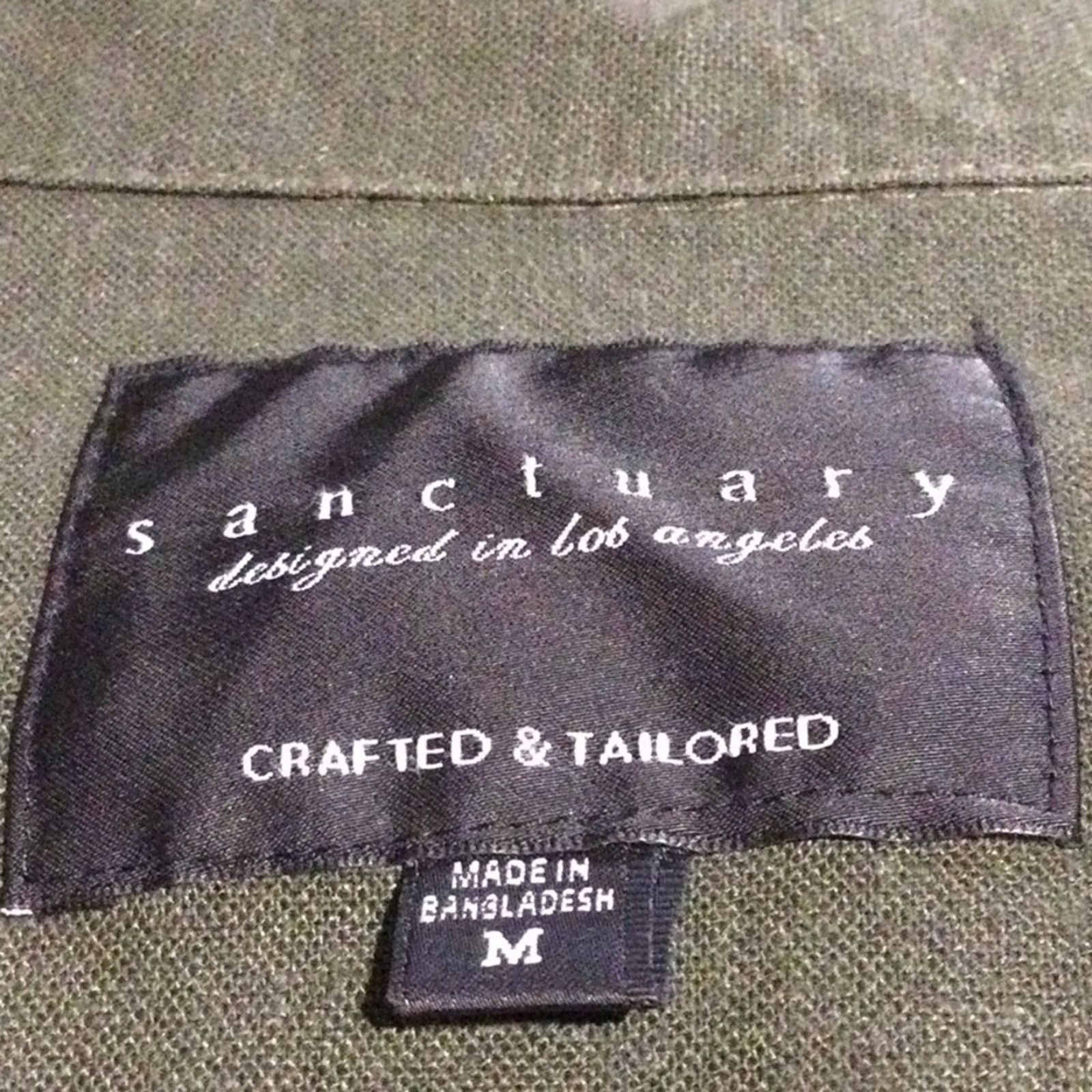 Sanctuary Sanctuary Army Green Rolltab Sleeve Lightweight Jacket Sz M Size M / US 6-8 / IT 42-44 - 12 Thumbnail