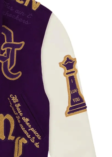 DENIM TEARS Denim Tears Grandmaster Varsity Jacket Purple XL Size US XL / EU 56 / 4 - 3 Thumbnail