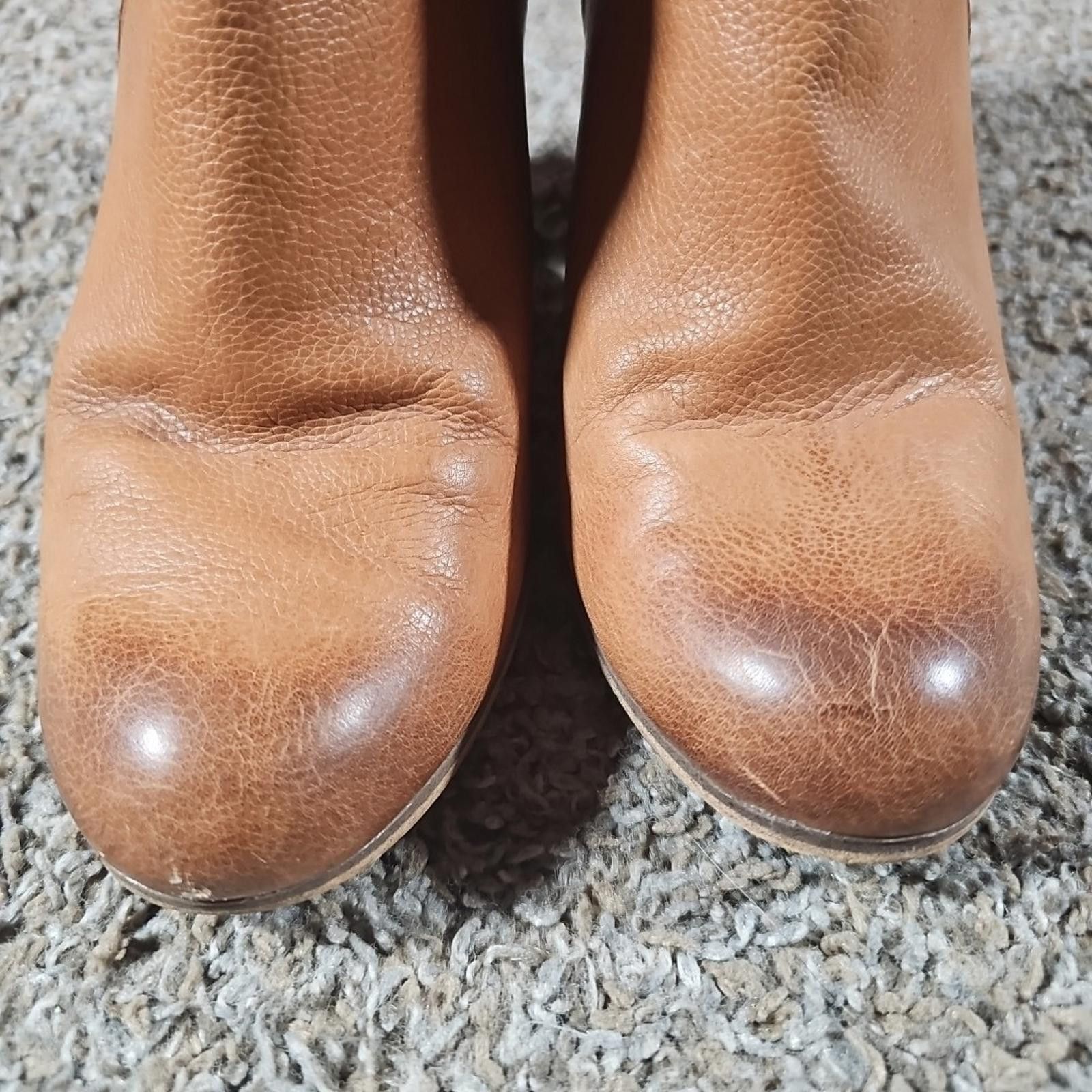 BP. BP RN58665 Genuine Leather 8M Side Zip Wedge Heel Boots Size US 8 / IT 38 - 3 Thumbnail