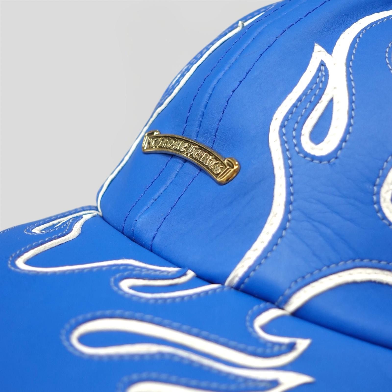 Chrome Hearts Chrome Hearts Leather Flame Patch 6 Panel Hat in Blue Size ONE SIZE - 3 Thumbnail