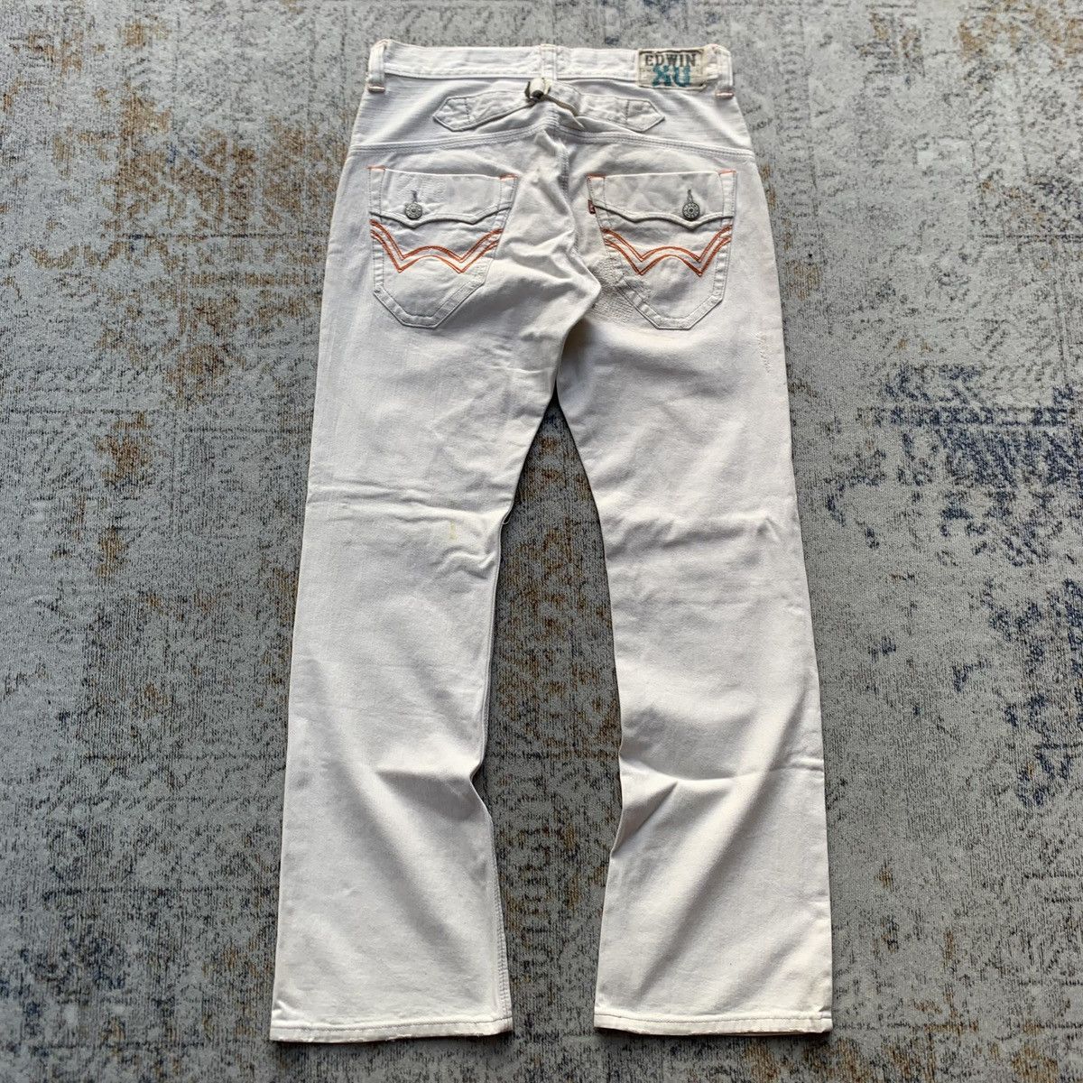 Japanese Brand Rare Japanese Brand Edwin Distressed Flared Jeans Size US 32 / EU 48 - 7 Thumbnail