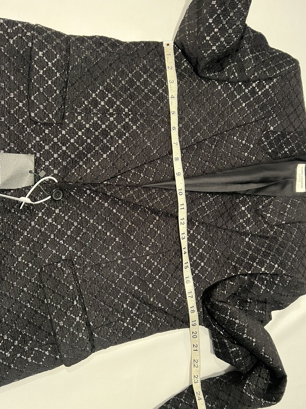Saint Laurent Paris Saint Laurent diamond jacquard tone blazer. 48/38 $4250 Size 38R - 7 Thumbnail
