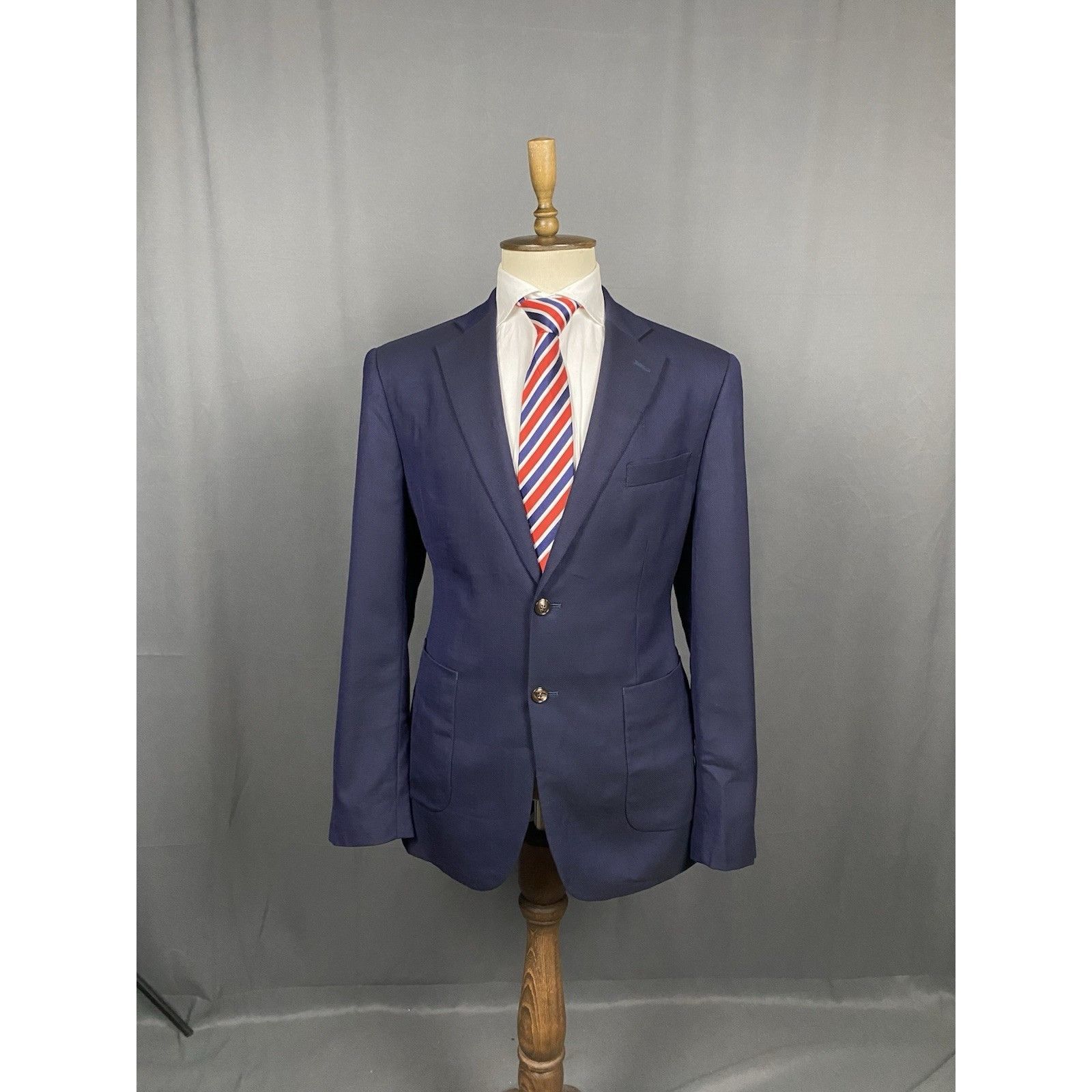 Hardy Amies Hardy Amies Men's Summer Wool Blazer Sportcoat Jacket Size Size 54R - 3 Thumbnail