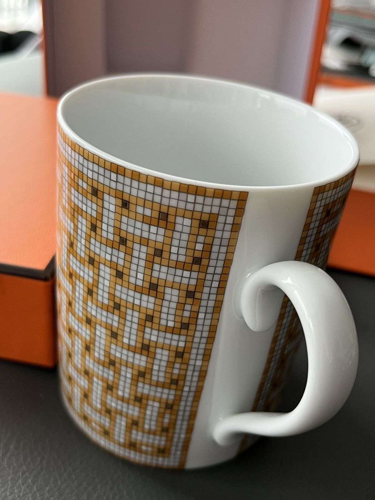 Hermes Hermes Brand New Mosaique 24k Gold Glass Mug Rare Giftable Size ONE SIZE - 16 Thumbnail