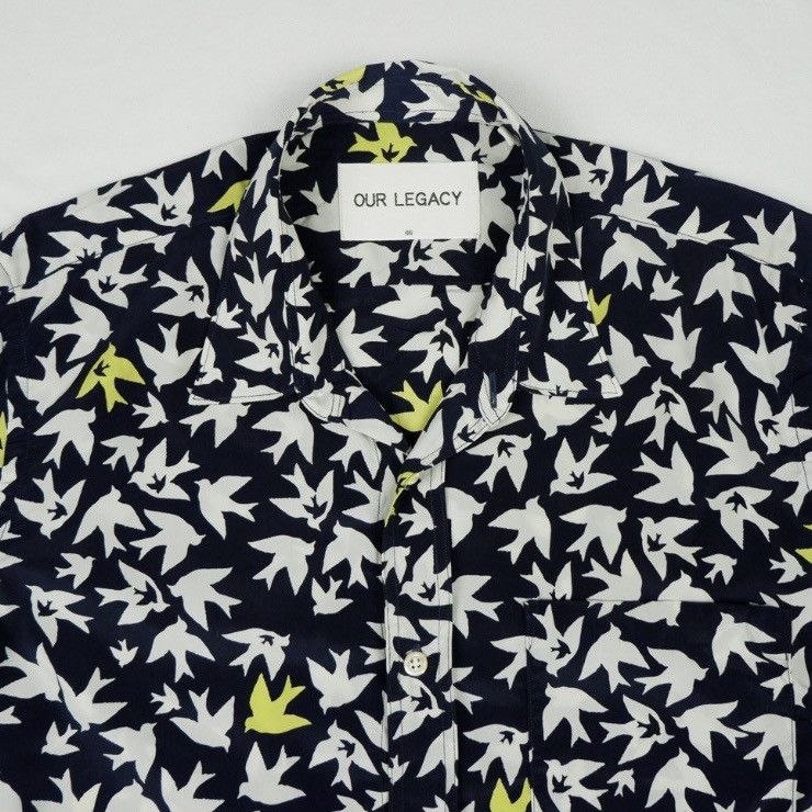 Our Legacy our legacy swallow fullprint shirt button Size US L / EU 52-54 / 3 - 1 Thumbnail