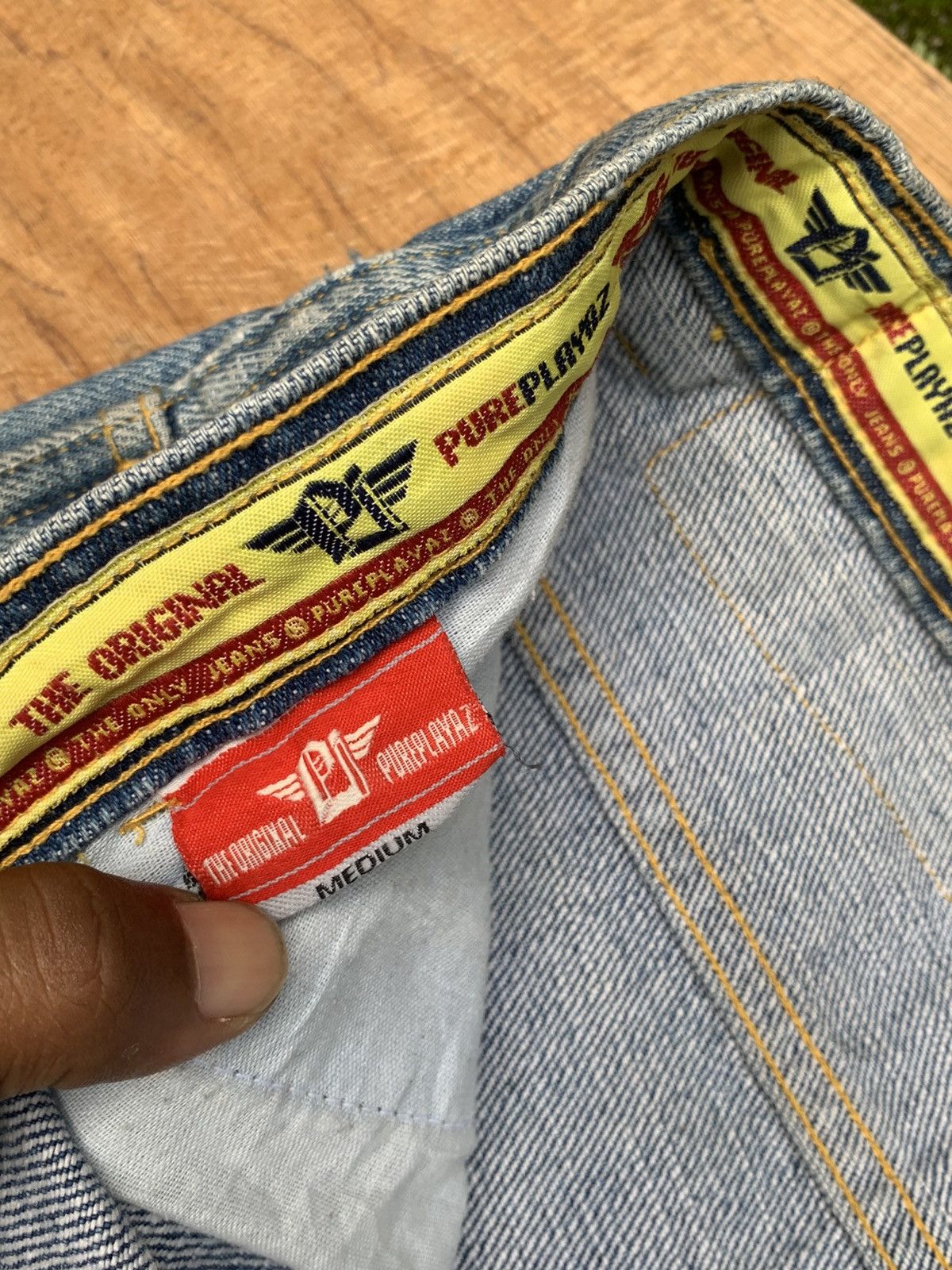 Japanese Brand Vtg PUREPLAYAZ Jeans Baggy Carpenter Like Jnco Hip Hop Pant Size US 31 - 22 Thumbnail