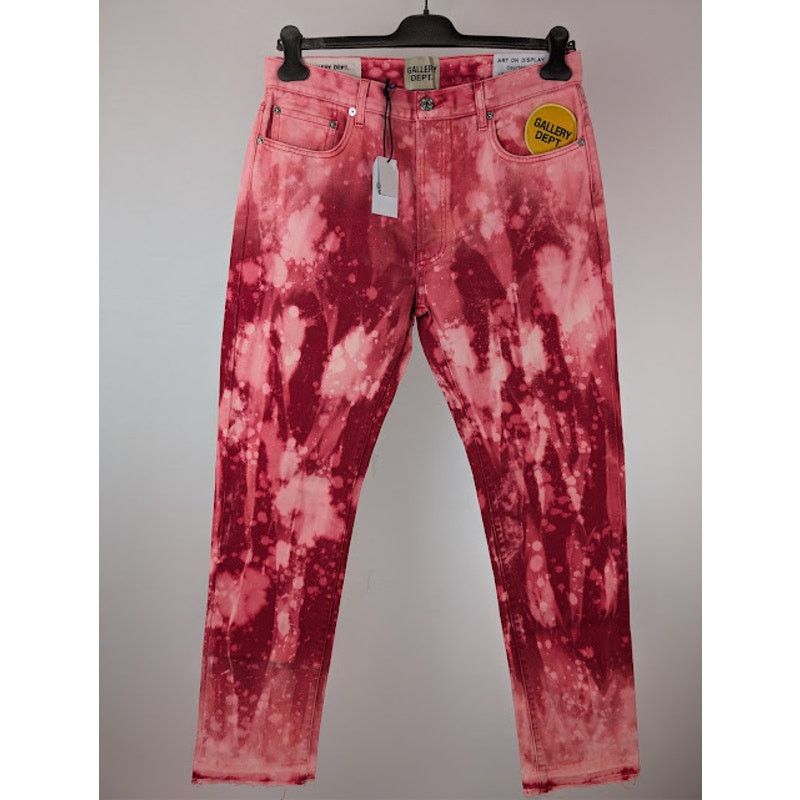 Gallery Dept. o1rshd1 Biscayne Tie-Dye Slim Fit Denim Jeans in Red Size US 32 / EU 48 - 2 Thumbnail