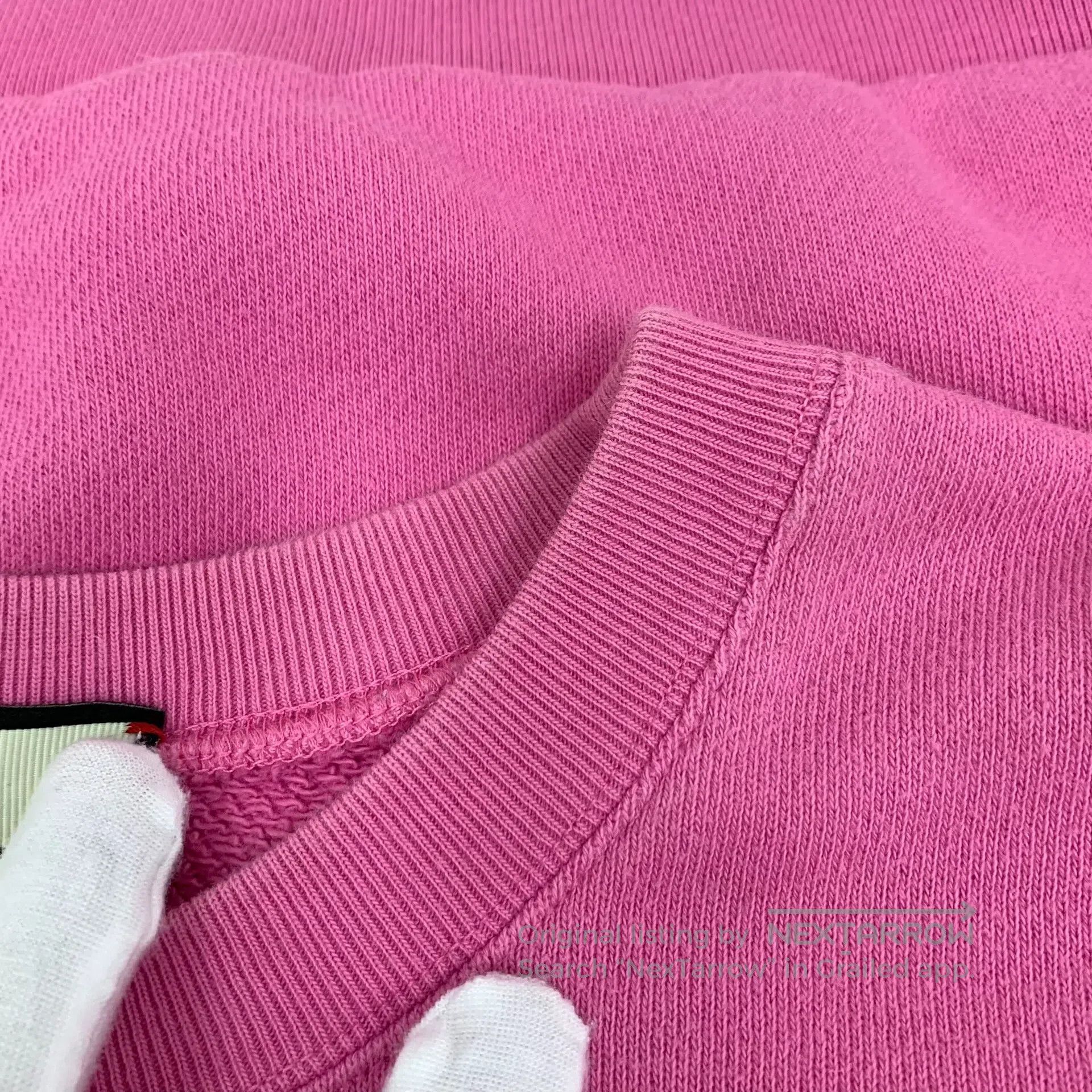 Gucci Guicci Pink logo print cotton round neck long sleeve sweat Size US S / EU 44-46 / 1 - 8 Thumbnail