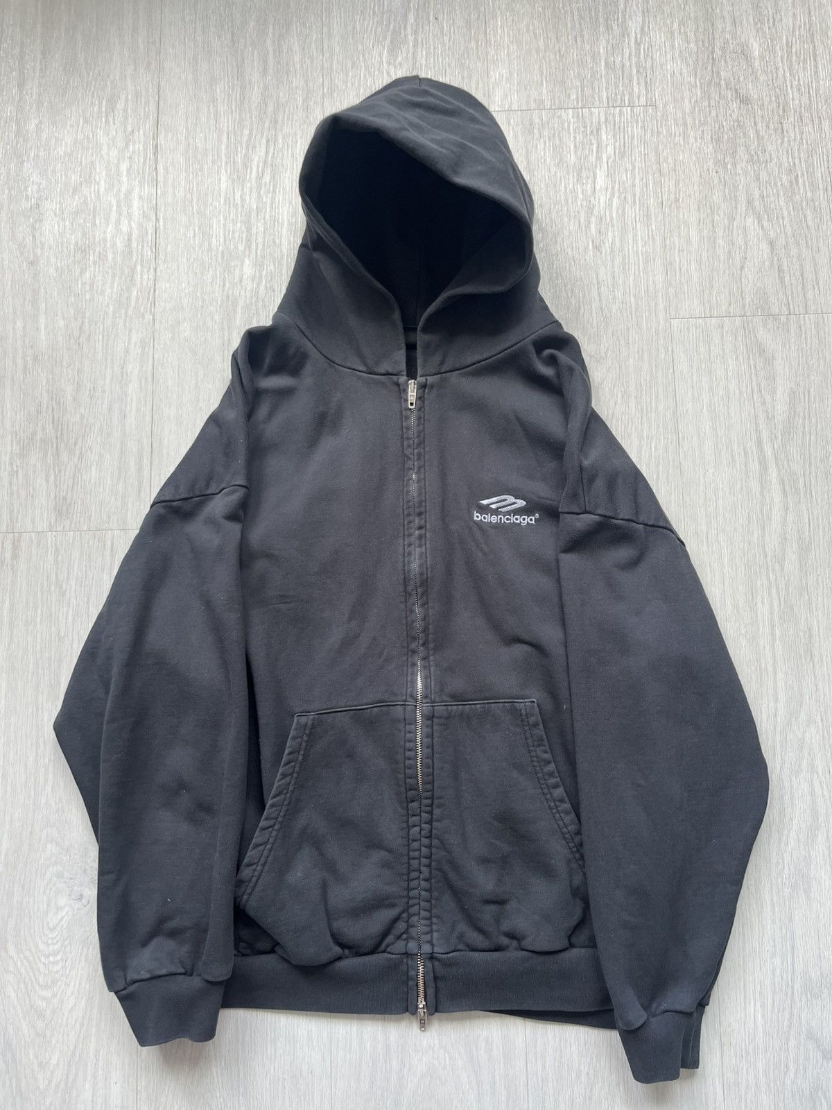 Balenciaga Balenciaga 3B Sports Zip Up Hoodie | Grailed