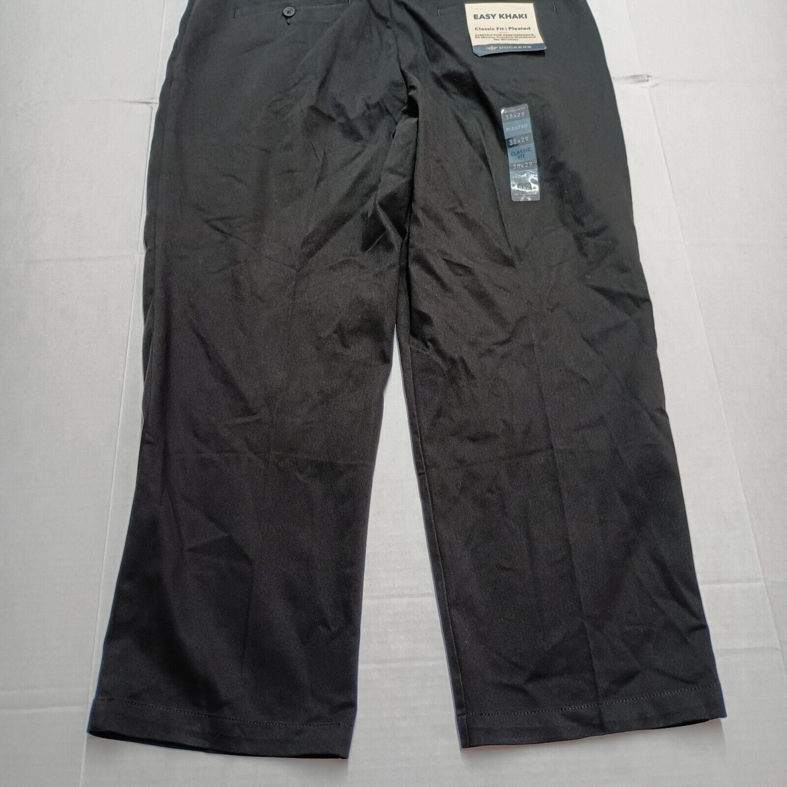 Dockers Dockers Khakis Men's 38x29 Black Classic Fit Pleated Size US 38 / EU 54 - 8 Thumbnail