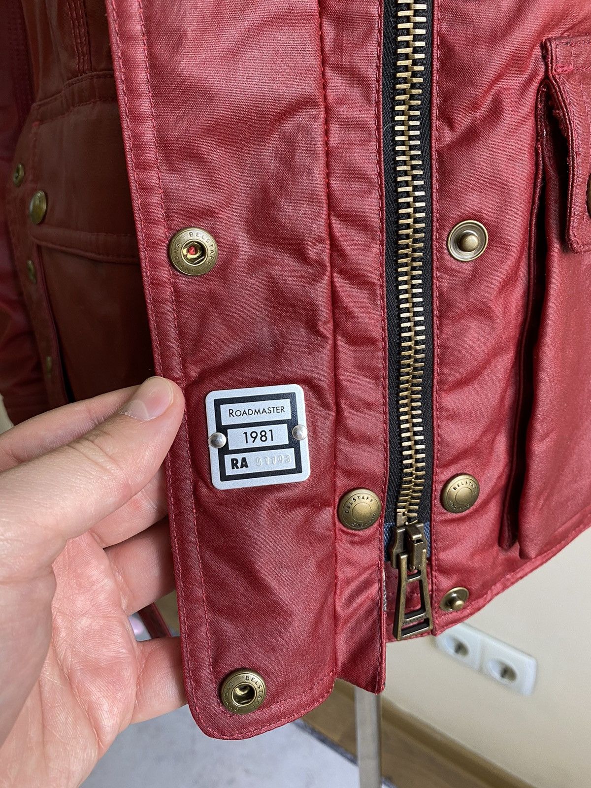 Belstaff Belstaff Womens Red Waxed Roadmaster Belted Jacket Size 40 Size S / US 4 / IT 40 - 16 Thumbnail