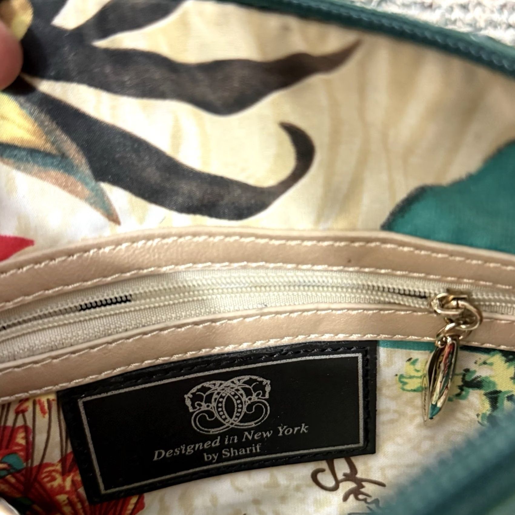 Vintage VINTAGE Sharif Satchel Green Leather Exotic Leather Trim 80s Size ONE SIZE - 5 Thumbnail