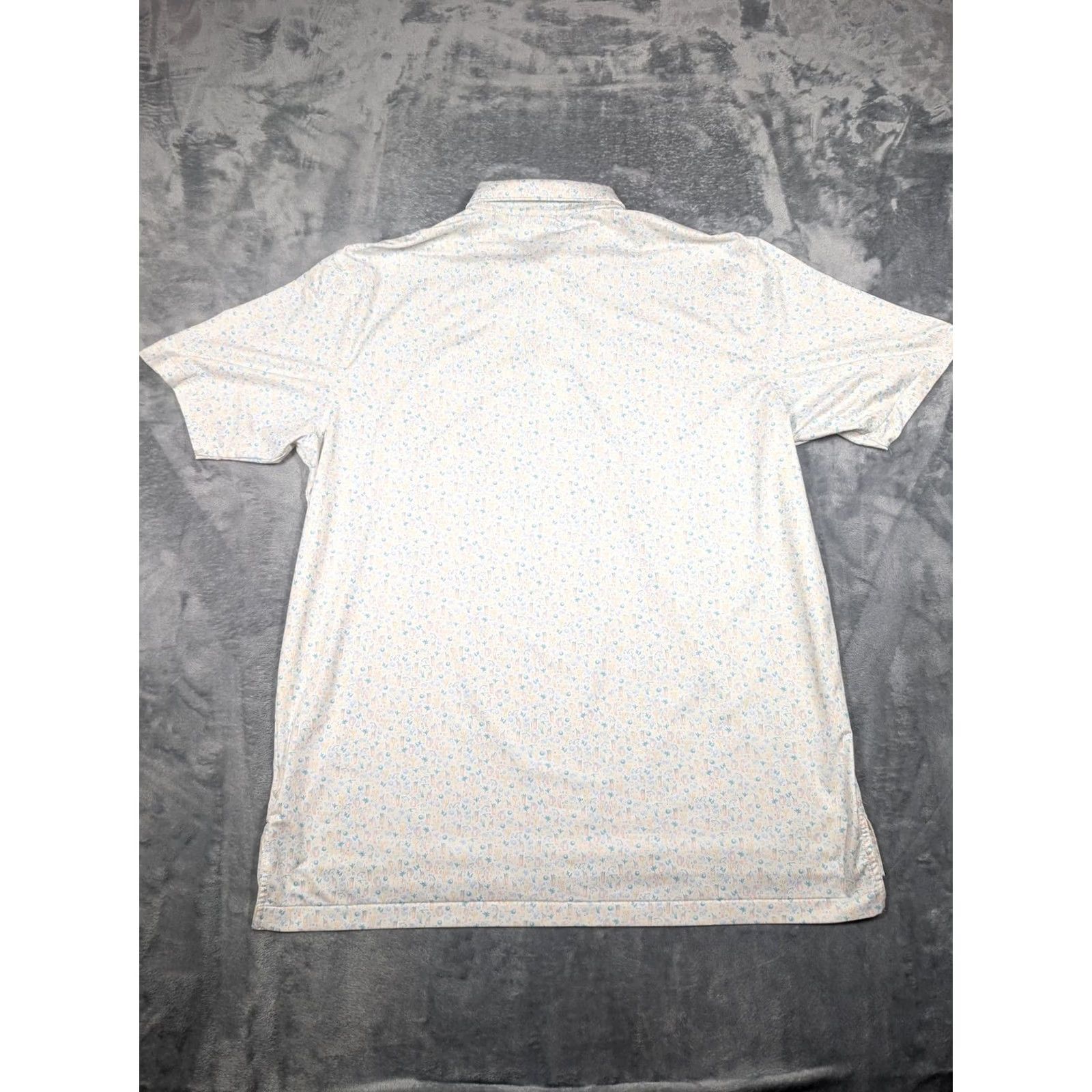 Peter Millar Peter Millar Polo Shirt Mens XL White Tropical Print Summer Comfort Golf Stretch Shirt Mens XL White Tropical Print Size US XL / EU 56 / 4 - 7 Thumbnail