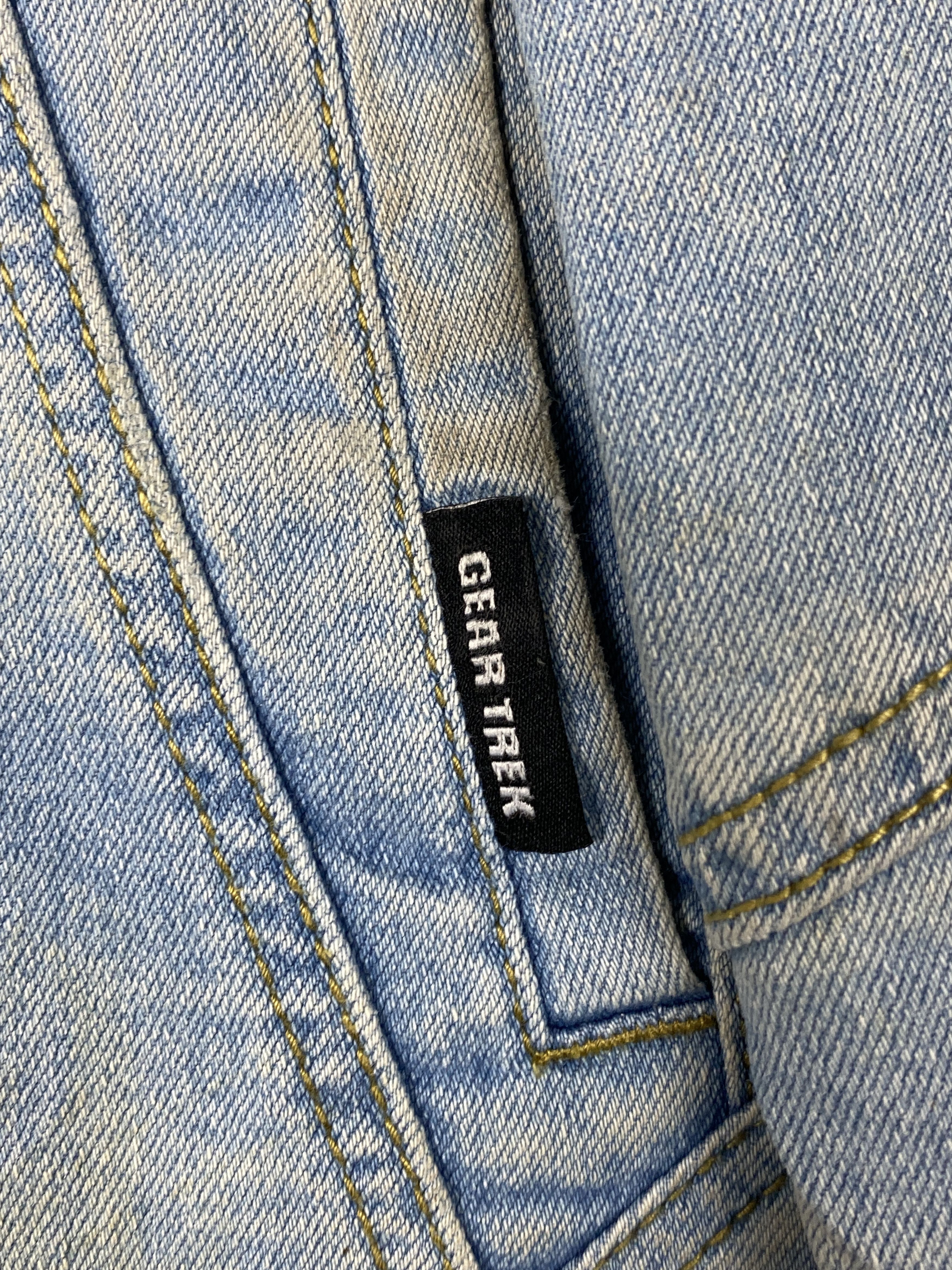 Japanese Brand Vintage Gear Trek Zip Up Light Blue Denim Jacket PJ2594 Size US M / EU 48-50 / 2 - 4 Thumbnail