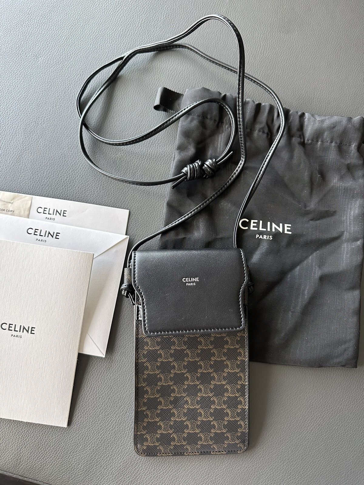 Celine × Hedi Slimane Celine by Hedi Slimane Monogram Crossbody Bag Brand New Size ONE SIZE - 6 Thumbnail