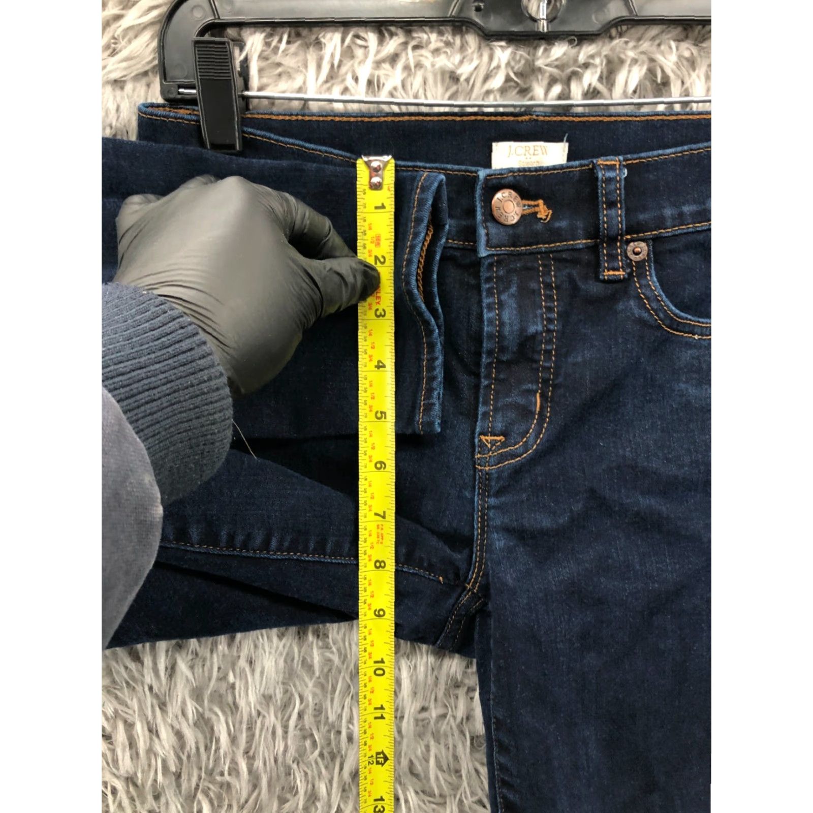 J.Crew J.CREW Skinny Jeans Shape Toothpick Womens 26 Blue Denim Dark Wash Regular Rise 5-Pocket Jeans Size 26 Mens Womens Boys Girls Size 26" / US 2 / IT 38 - 4 Thumbnail