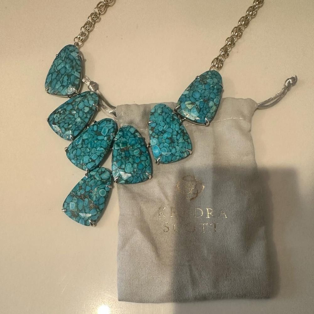 Kendra Scott Kendra Scott Harlow Bronze Veined Turquoise Necklace RARE Size ONE SIZE - 10 Thumbnail