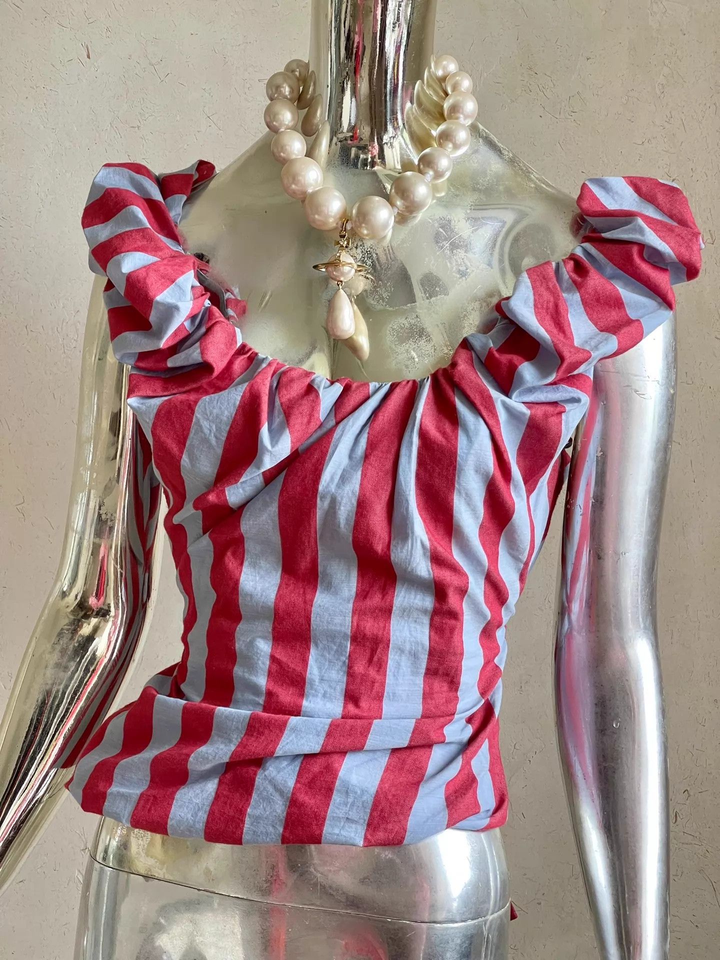 Vivienne Westwood Vivienne Westwood Vintage Runway Striped Bustier Cutout Size XS / US 0-2 / IT 36-38 - 2 Thumbnail