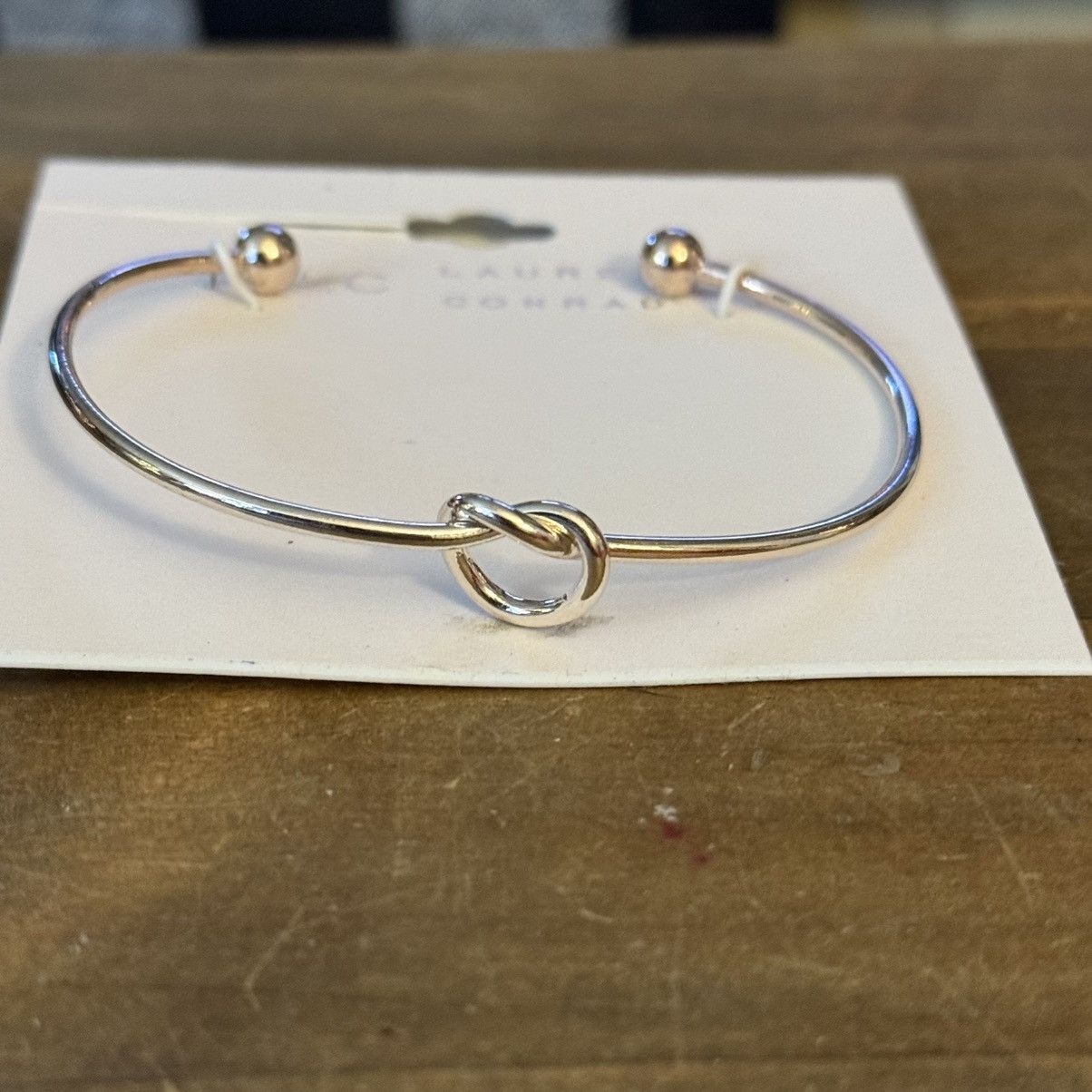 Lauren Conrad Lauren Conrad silver tone heart love knot cuff bracelet Size ONE SIZE - 2 Thumbnail