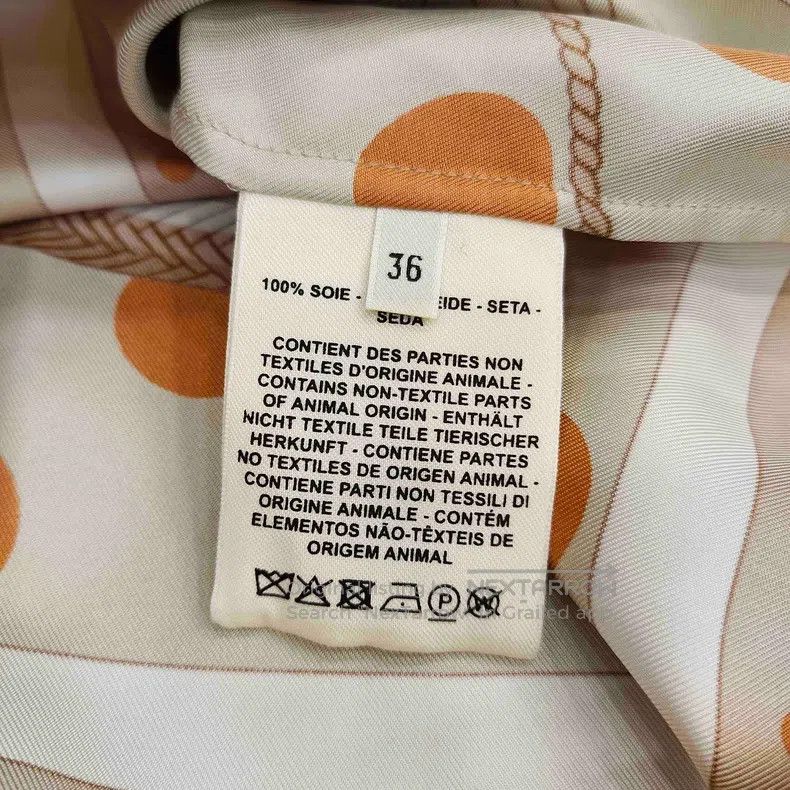 Hermes Hermes Lock Chain Polka Dot Silk Shirt Size XS / US 0-2 / IT 36-38 - 5 Thumbnail