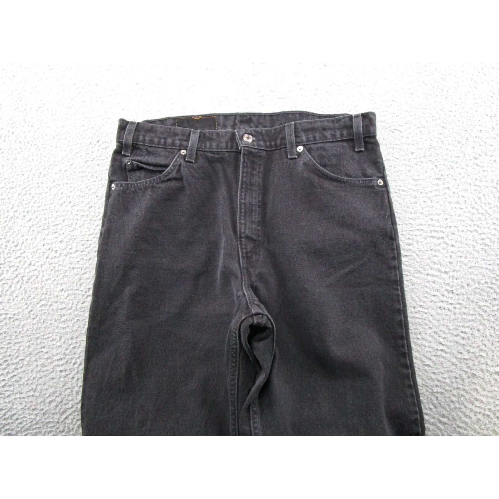 Levi's VINTAGE Levis 550 Orange Tab Relaxed Fit Tapered Leg Black Jeans Tag 36x32 READ Size US 36 / EU 52 - 7 Thumbnail