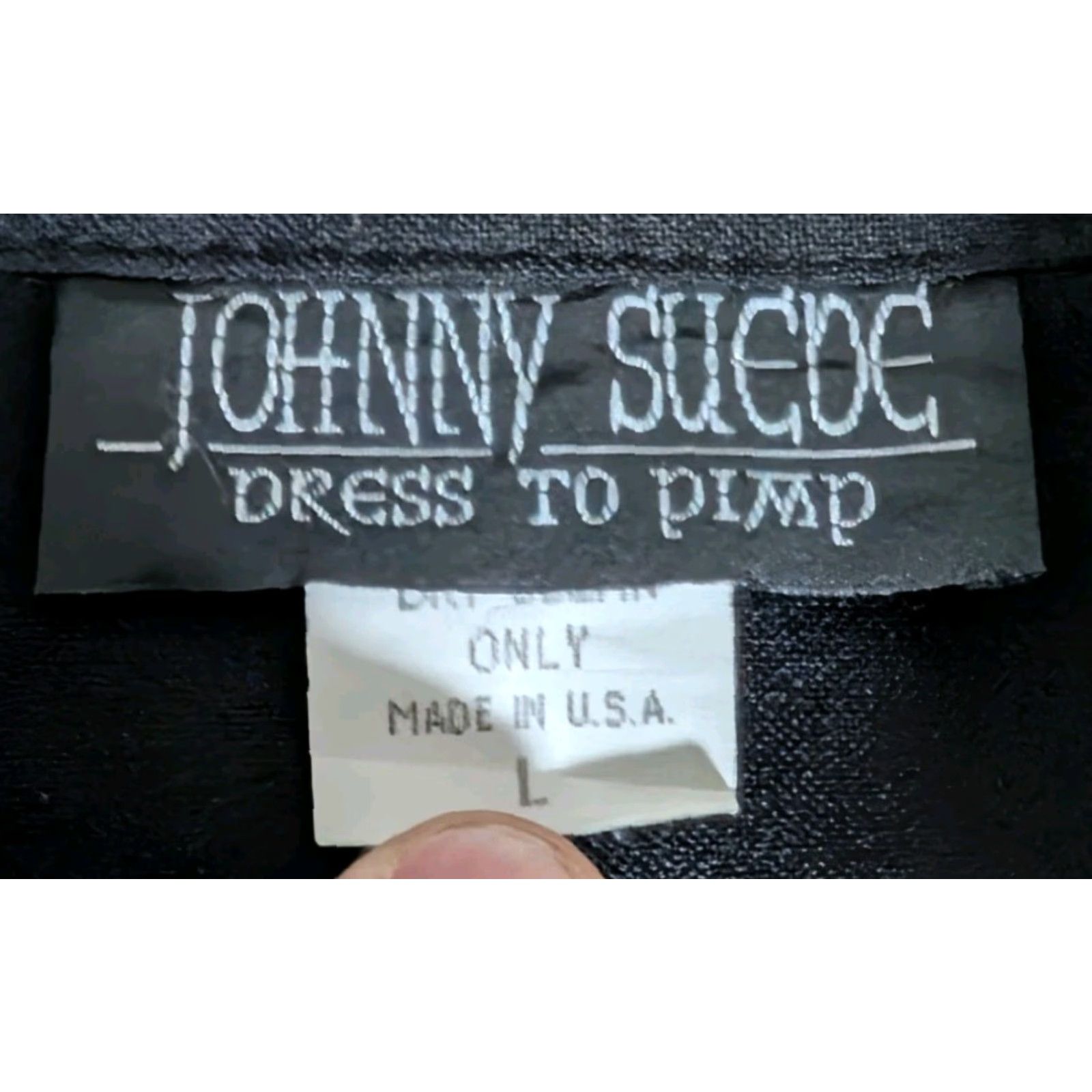 Vintage Vtg Johnny Suede Mens Dice Button Shirt Flames L Black Bowling Shirt USA Made Size US L / EU 52-54 / 3 - 6 Thumbnail