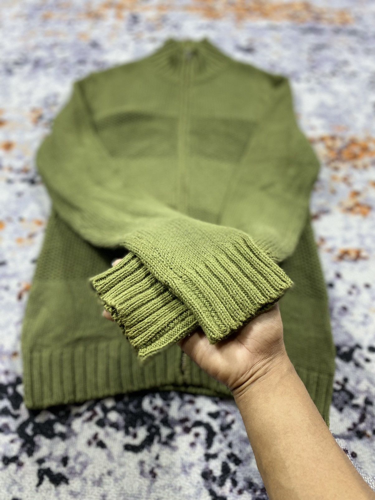 Beauty Beast × Japanese Brand × Vintage Max&co Knitted Cardigan Zip Green Size US M / EU 48-50 / 2 - 5 Thumbnail