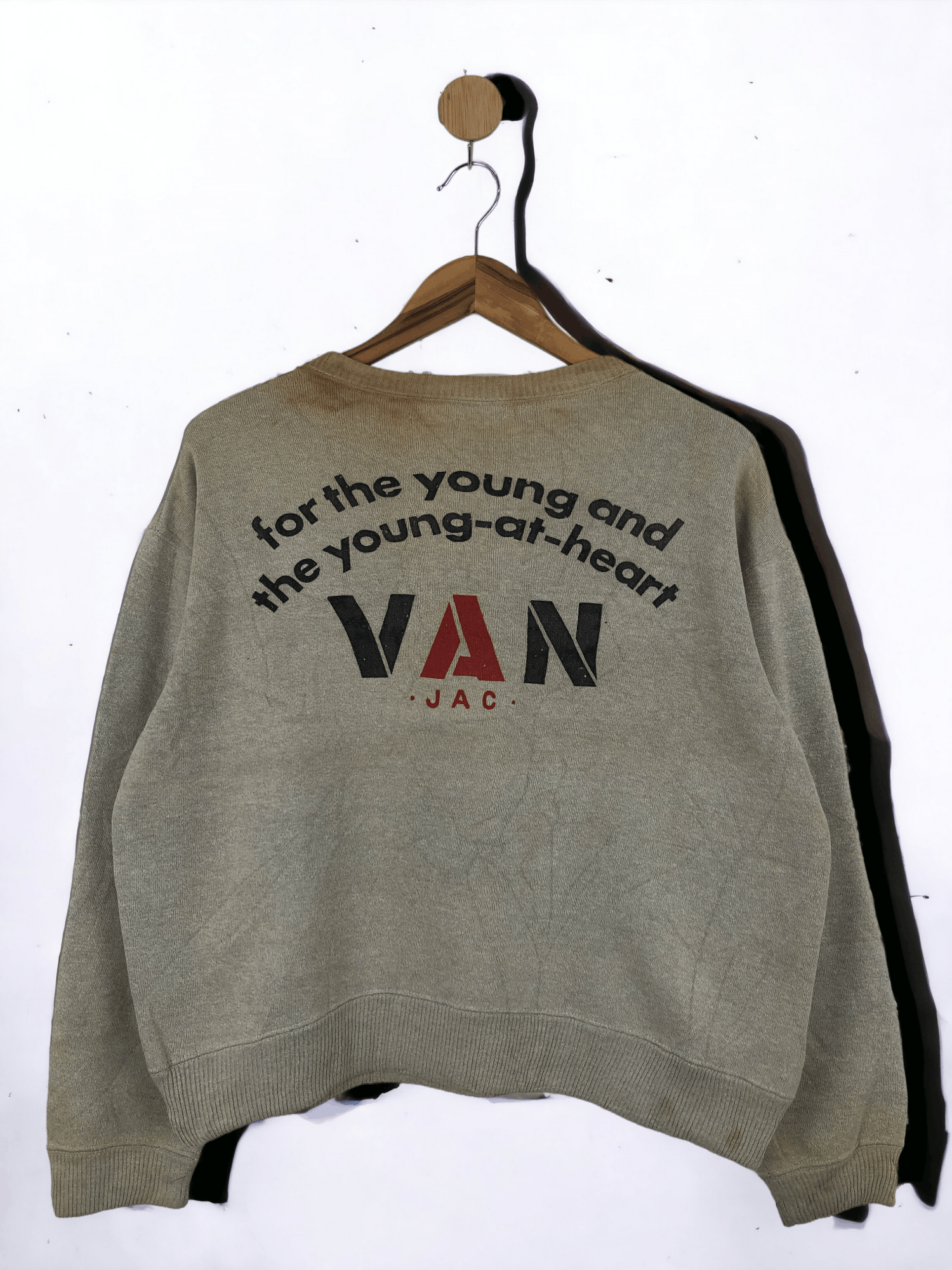 Rusty Vintage Van Jac Pullover Crewneck Dirty Sweatshirt