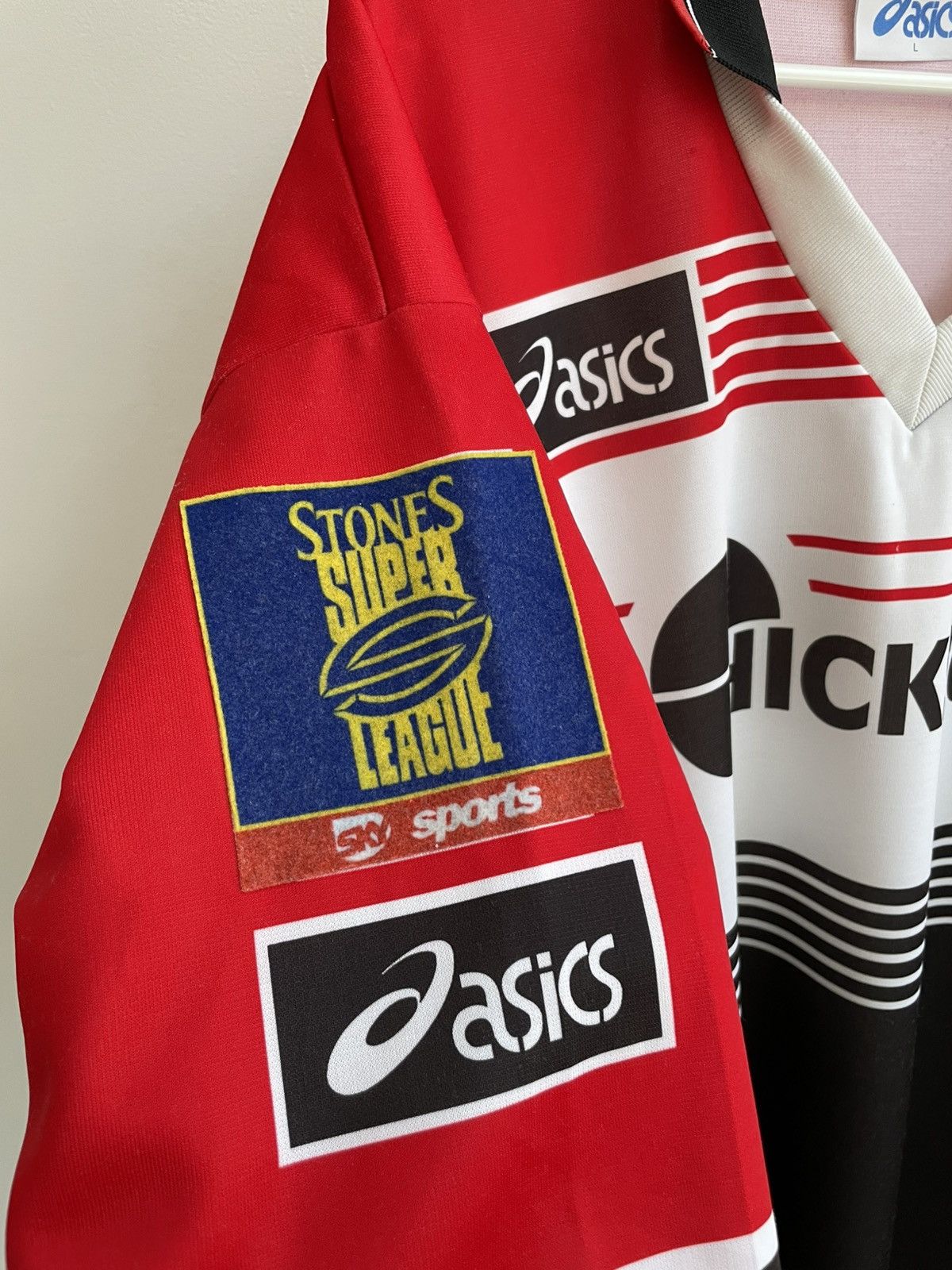 Asics Castleford Tigers 1995 1996 Premiership Rugby Jersey Shirt Size US L / EU 52-54 / 3 - 4 Thumbnail