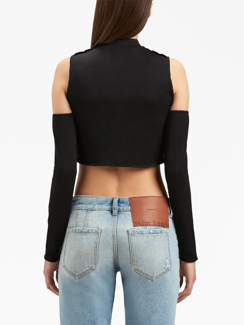 Palm Angels o1y1225 Crop Top in Black Size L / US 10 / IT 46 - 4 Thumbnail