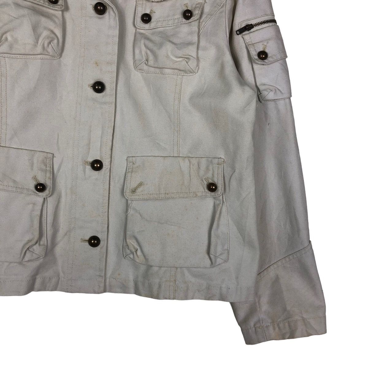 Japanese Brand 📌CROPPED BIKER JACKET HEEHIRASA JAPAN CARGO POCKETS Size US L / EU 52-54 / 3 - 8 Thumbnail