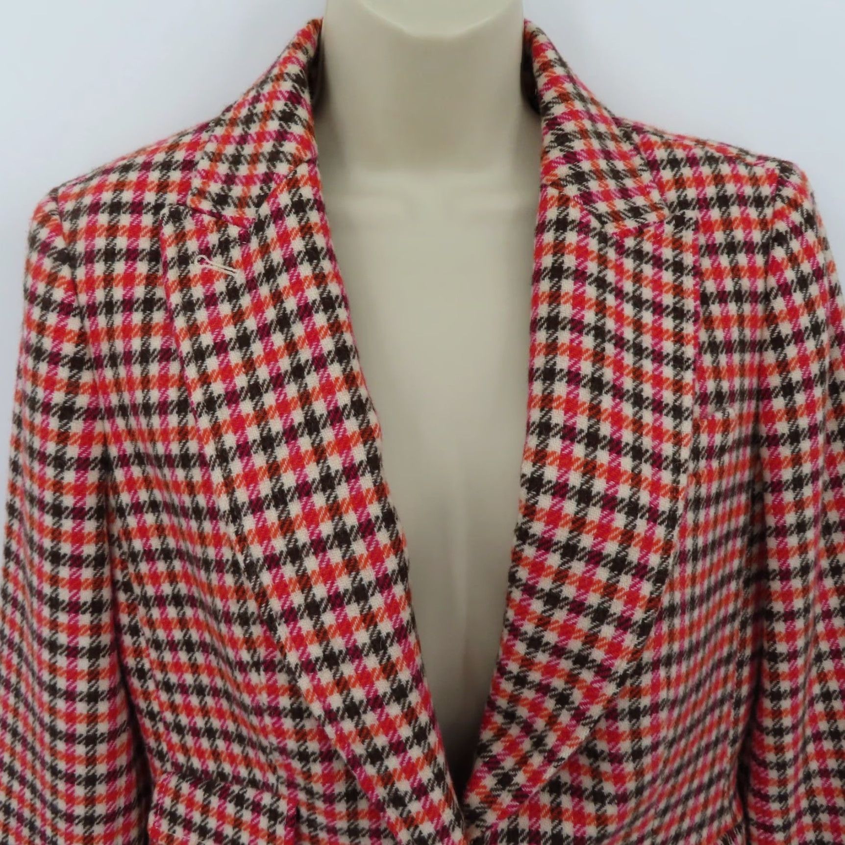 Talbots Talbots Blazer Jacket Coat Womens 8 Houndstooth Button Wool Blend Multicolor Fall Spring Summer Winter Regular Women’s Coat/Blazer Size M / US 6-8 / IT 42-44 - 2 Thumbnail