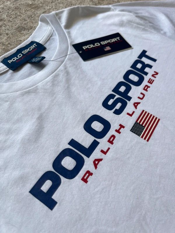 Polo Ralph Lauren Ralph Lauren Polo Sport (14-16) White Print T-Shirt Size S / US 4 / IT 40 - 3 Thumbnail