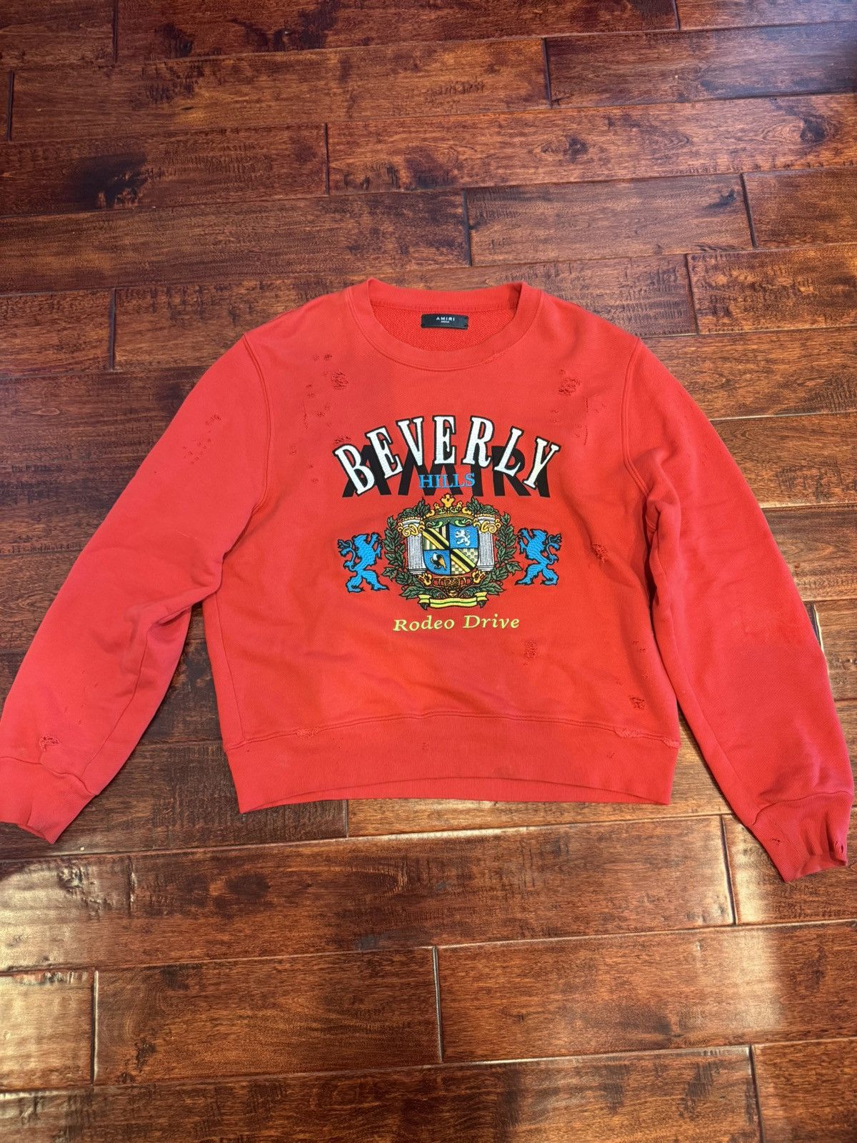Amiri Amiri Rodeo Drive Crewneck Red Medium Size US M / EU 48-50 / 2 - 1 Thumbnail