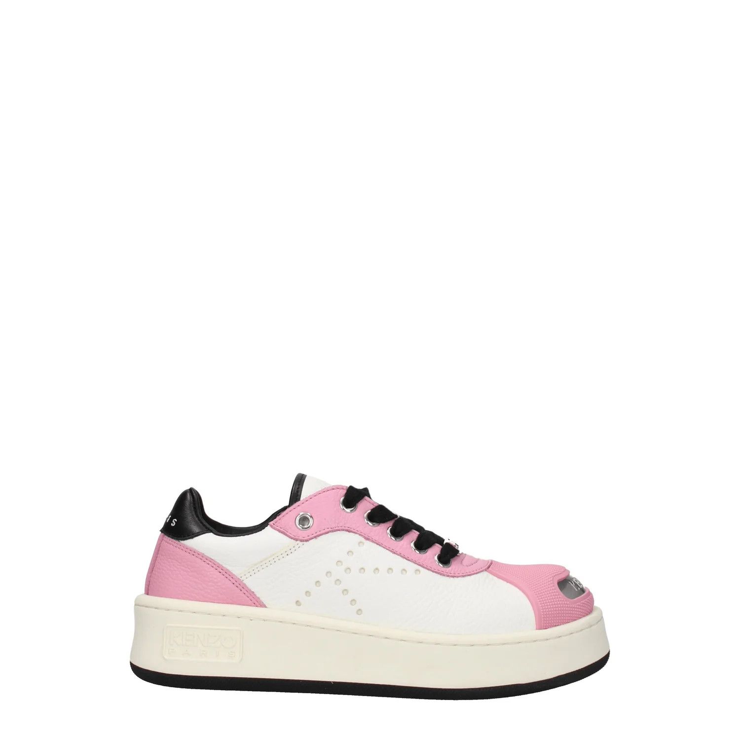 Kenzo ob1o1e1124 Leather Sneakers in White Pink Size US 6 / IT 36 - 1 Thumbnail