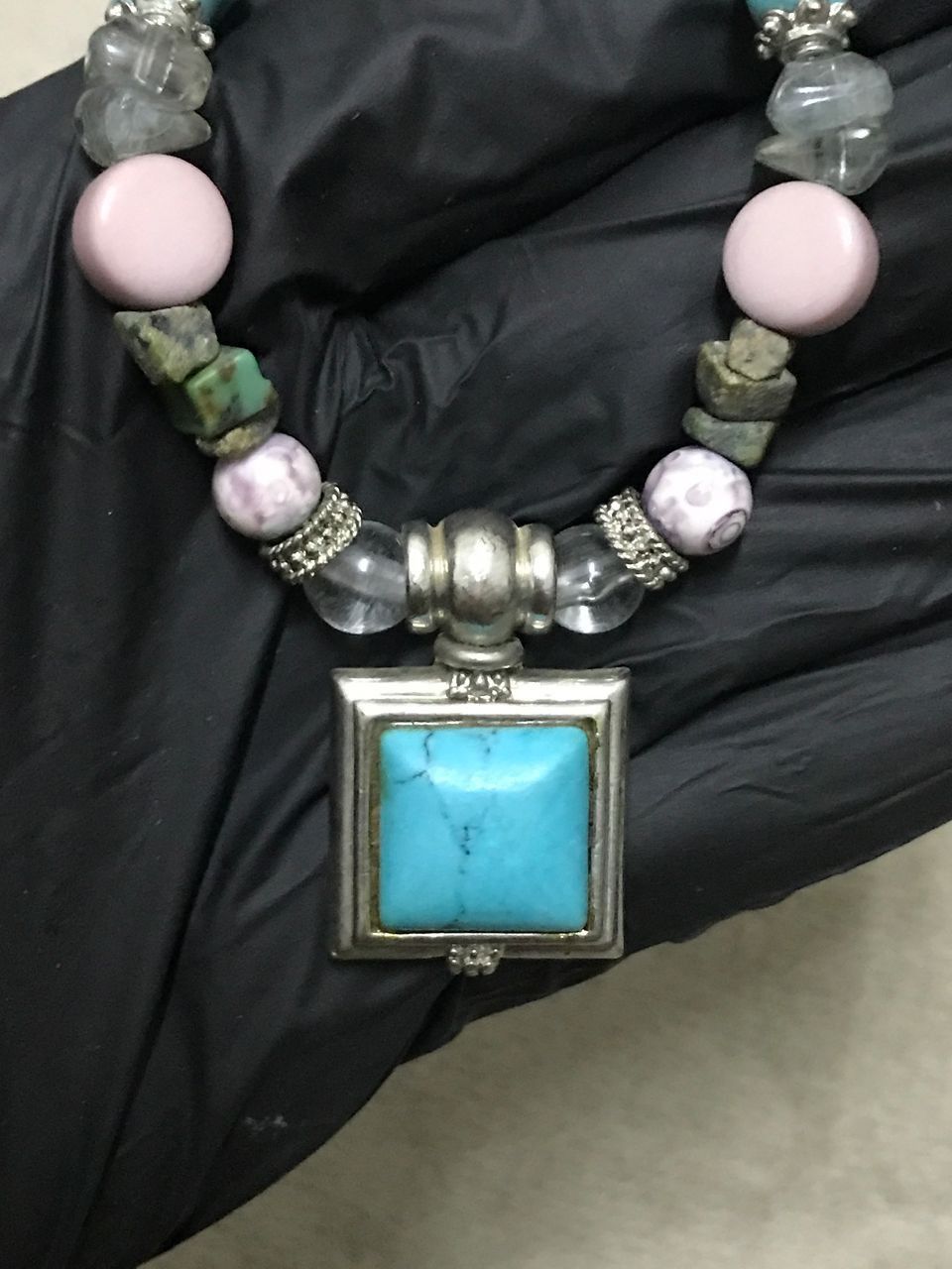 Other Native Navajo Turqoise mix Stainless Steel Necklace Size ONE SIZE - 2 Thumbnail