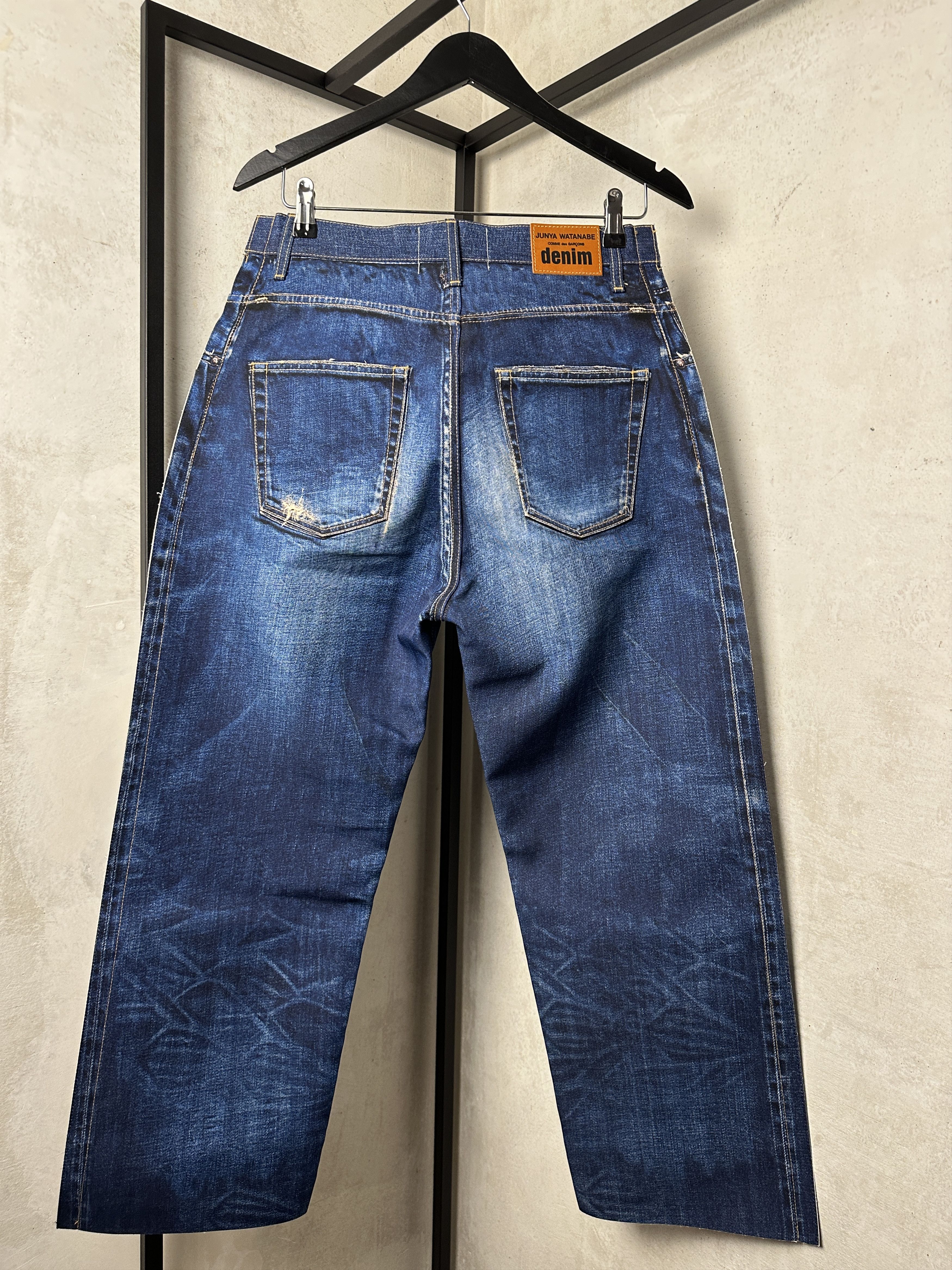 Comme des Garcons RARE Junya Watanabe Trompe L’oeil Denim Printed Canvas Pants Size 26" / US 2 / IT 38 - 15 Thumbnail