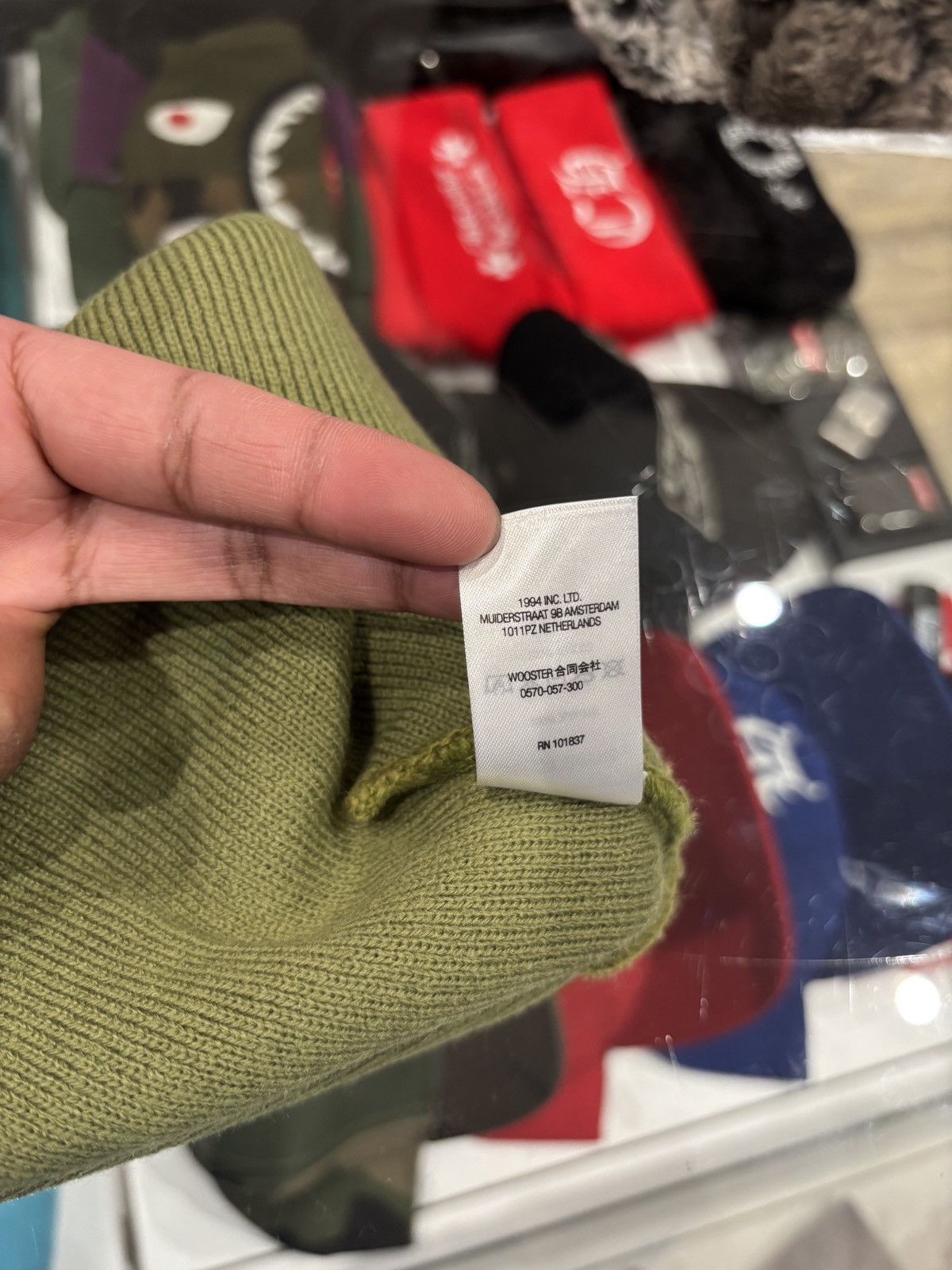 Supreme Supreme Duck Down Records Beanie Light Olive Size ONE SIZE - 5 Thumbnail
