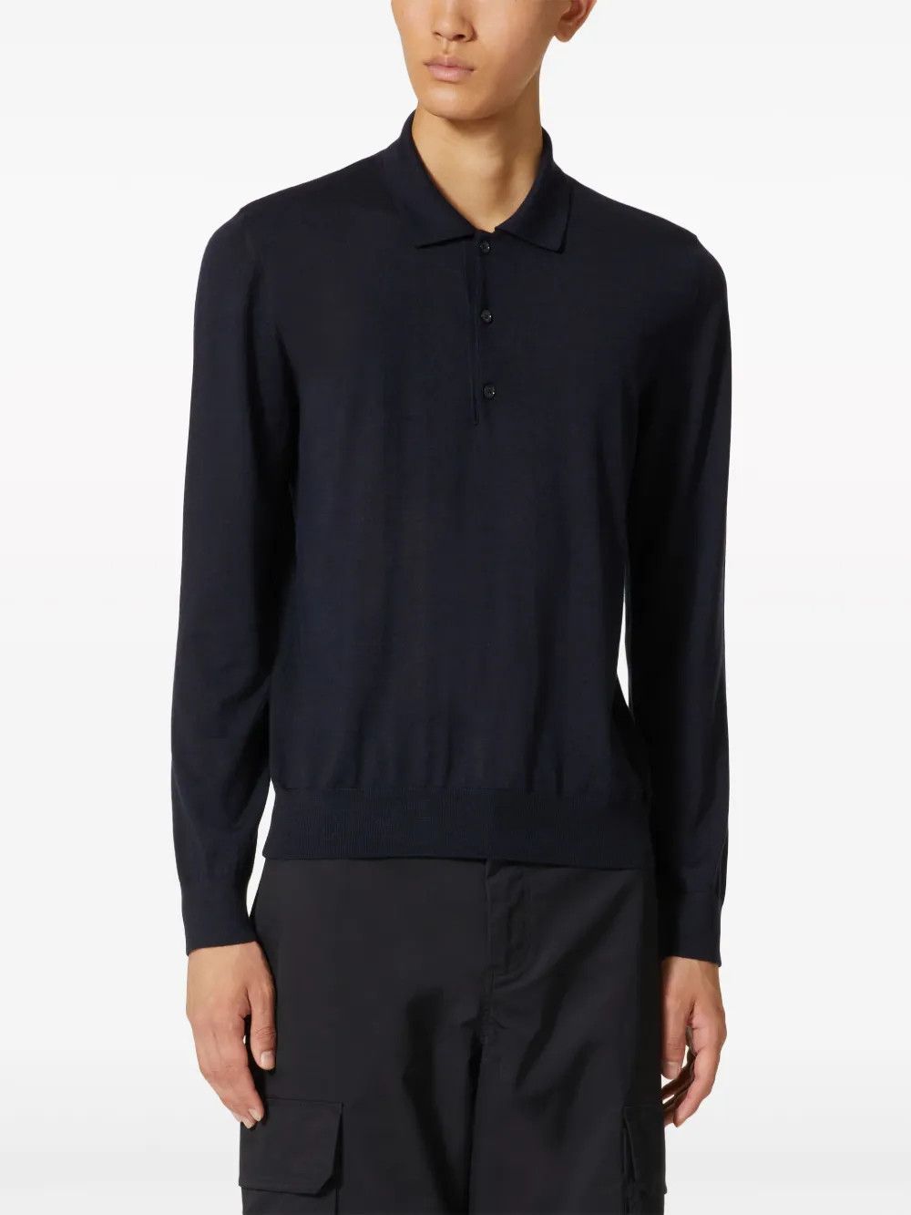 Valentino o1y0525 Logo Polo Shirt in Midnight Blue Size US L / EU 52-54 / 3 - 2 Thumbnail
