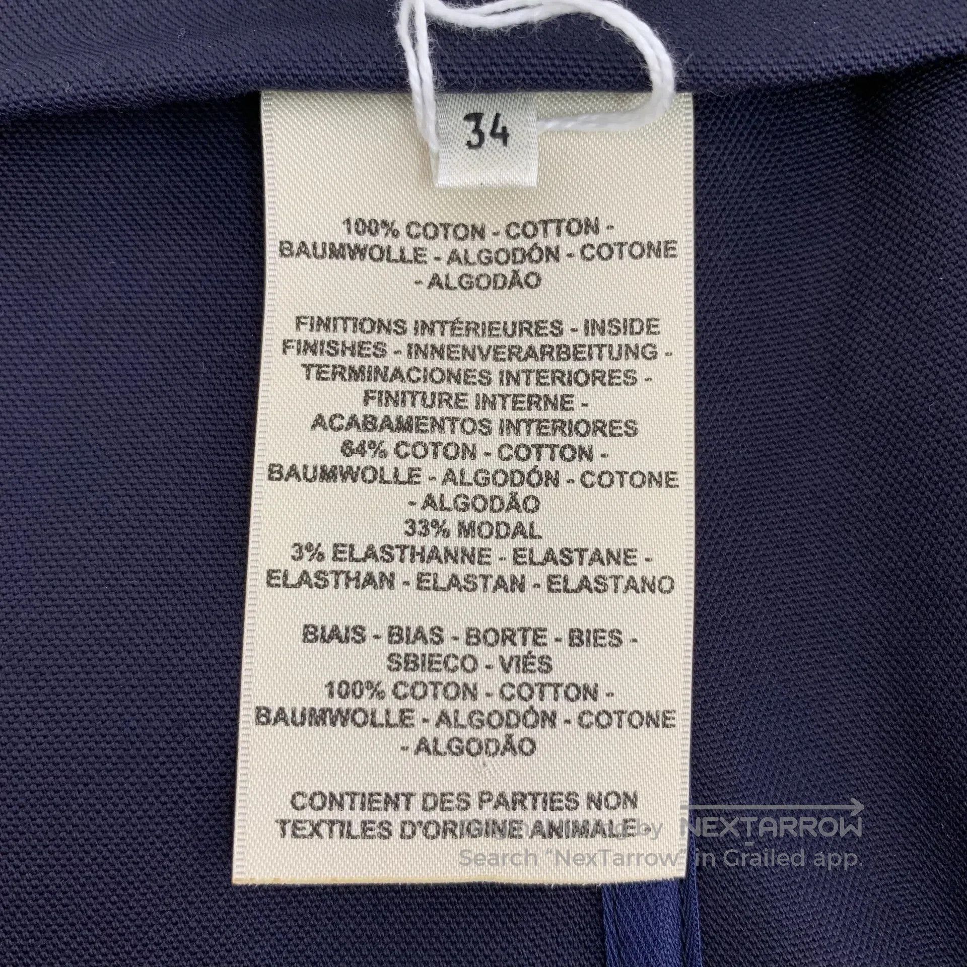 Hermes Hermes Navy blue bell chain cotton casual half skirt| Size 33" - 8 Thumbnail