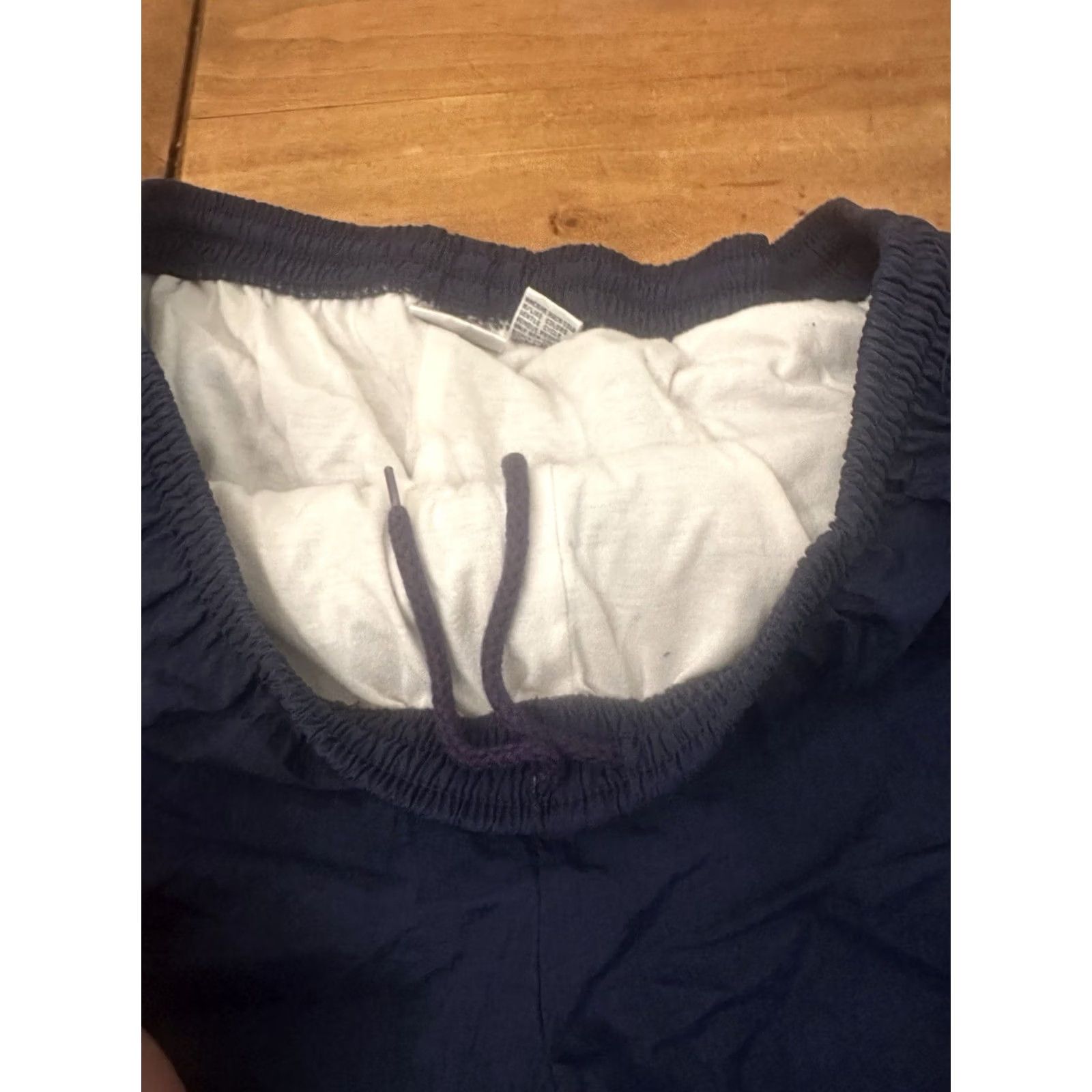 Jockey Vtg XL Jockey Navy Blue Windbreaker Pants Ankle Zip Elastic Waist Pockets Logo Nylon Athletic Unisex Adults XL Size 40" / US 18 - 4 Thumbnail