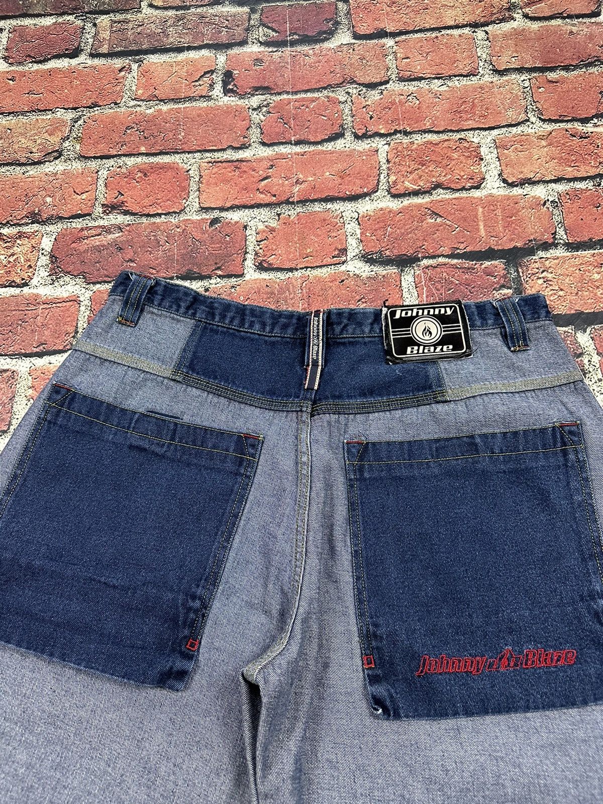 Vintage Vintage Johnny Blaze Denim Shorts Jorts Baggy Y2K Method Man Size US 38 / EU 54 - 3 Thumbnail