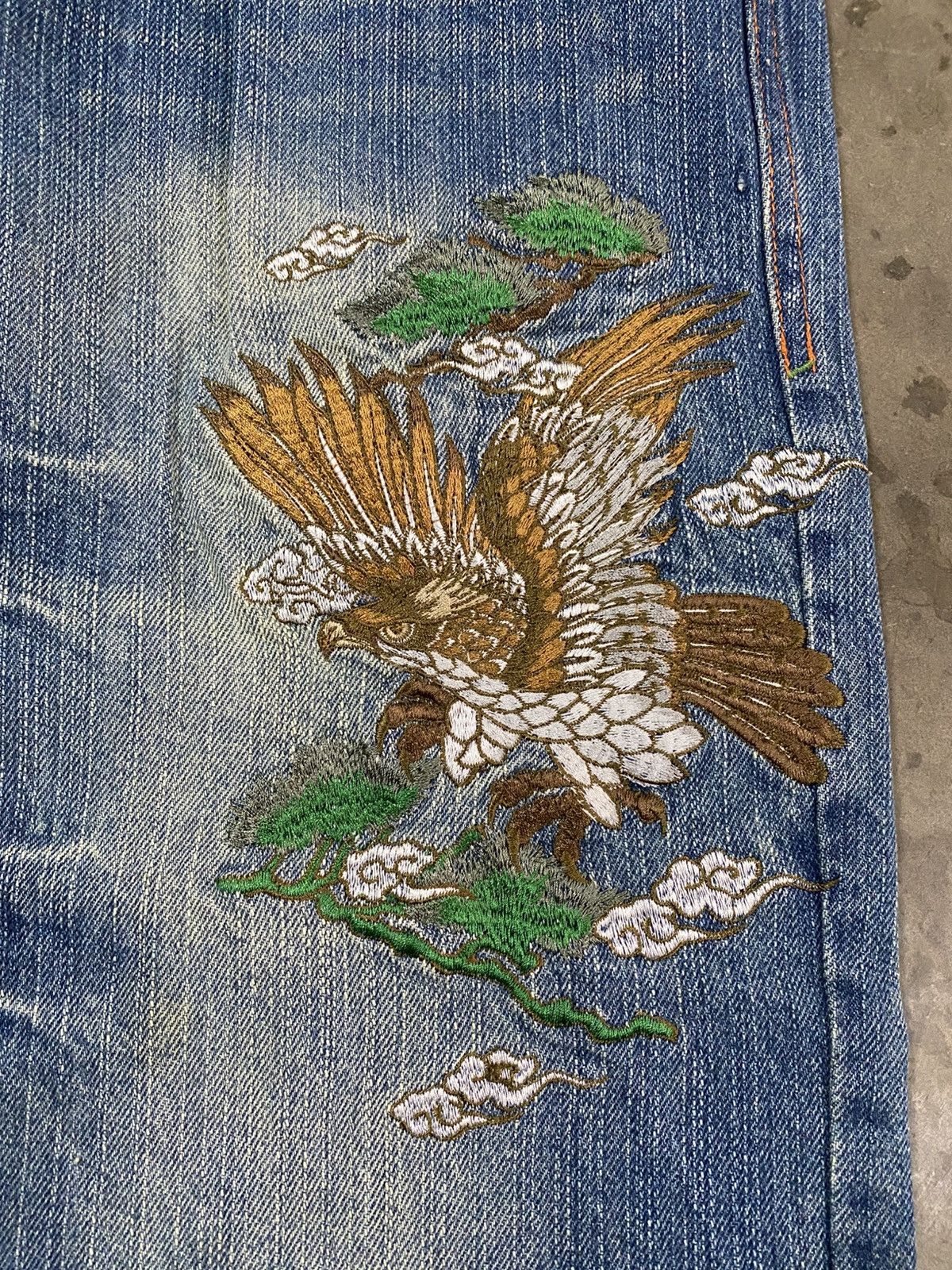 Dragonfly × Hysteric Glamour × Japanese Brand Baggy Jeans Japanese Karakuri Embroidered Eagle @239act Size US 30 / EU 46 - 8 Thumbnail