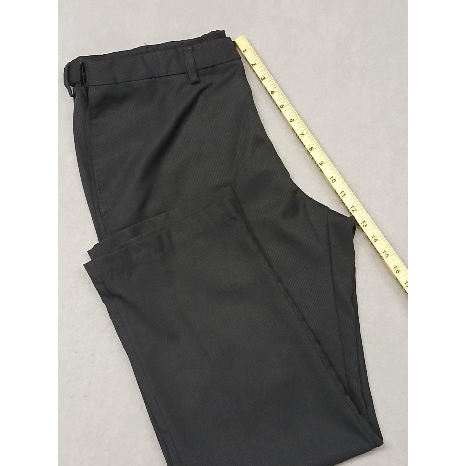 Haggar Haggar (38x30) Men's Classic Dri Fit Black Plaid Dress Pants Size US 38 / EU 54 - 6 Thumbnail